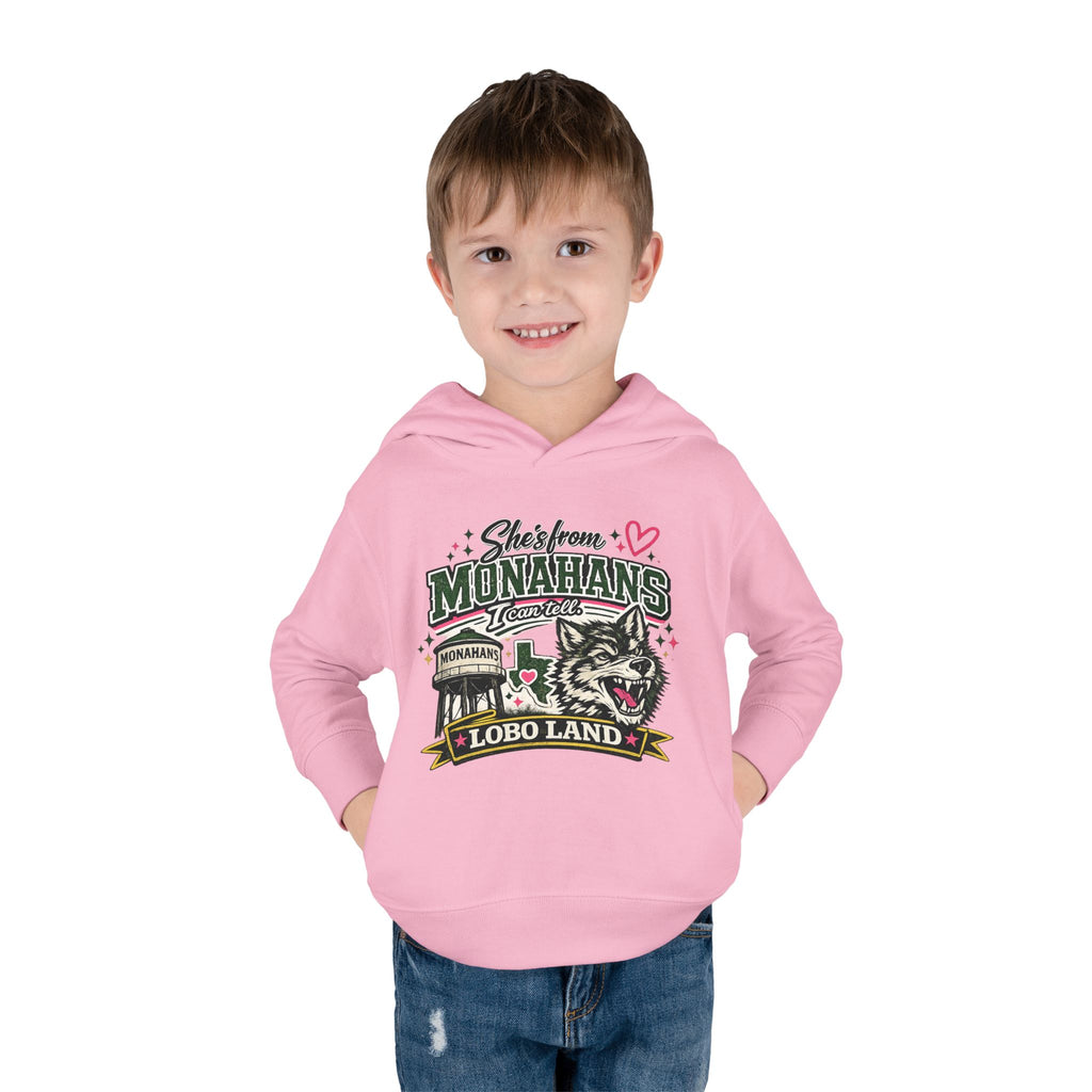 Vintage Worn Toddler Hoodie  Monahans Lobo Land