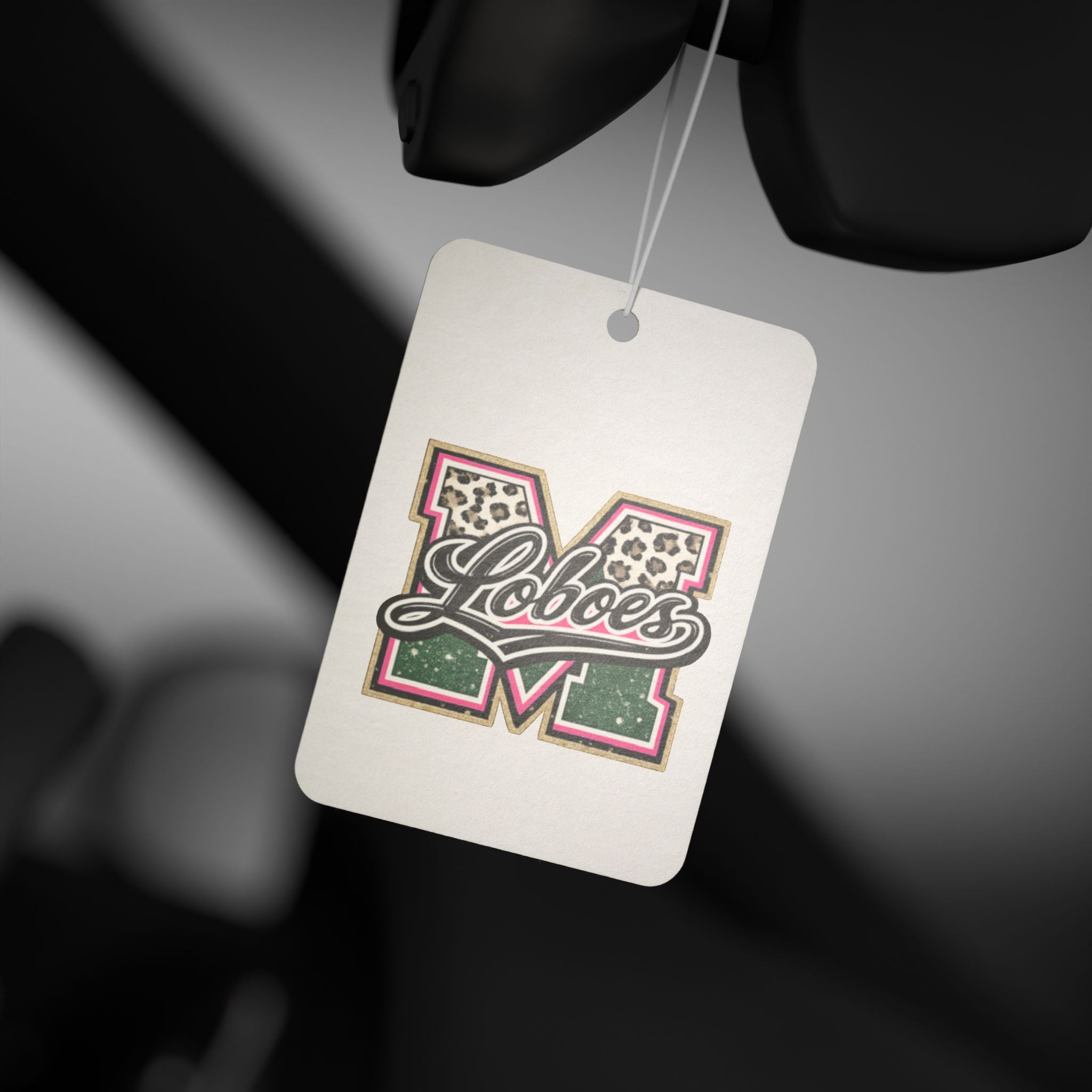Loboes 'M' Leopard Car Air Freshener