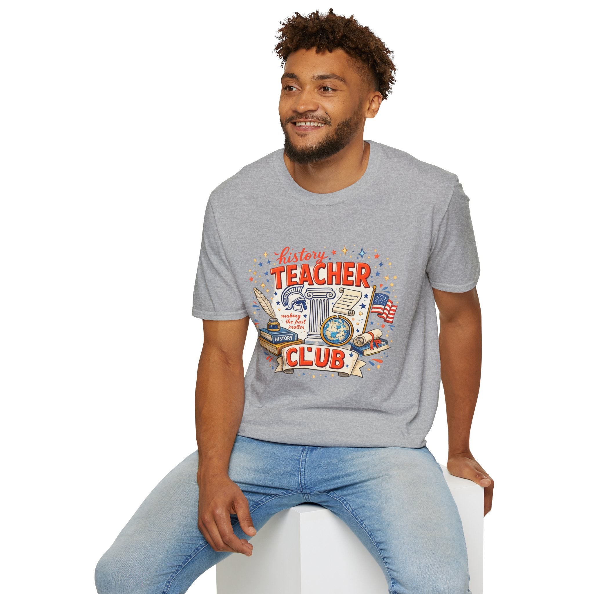 History Teacher Club T-Shirt | Vintage History Teacher Shirt | Retro Classroom Icons Tee | Social Studies Teacher Gift