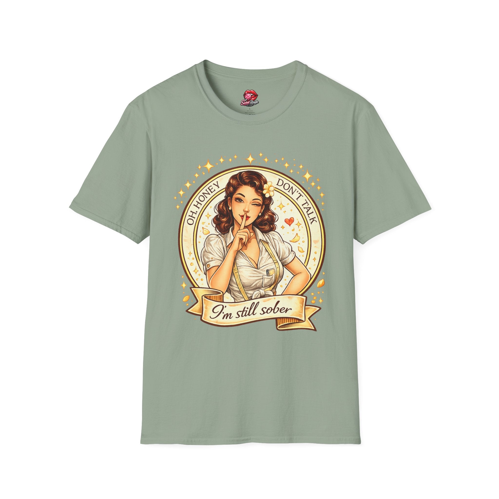 Oh Honey Don't Talk Retro Pinup Tee