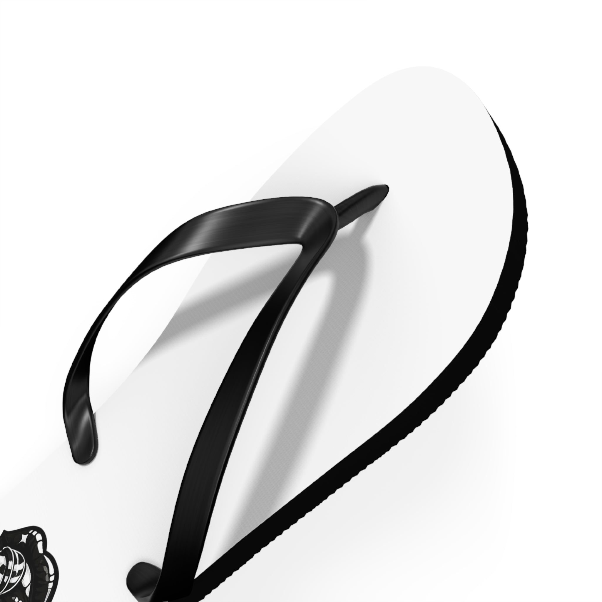 White and Black Sweet Route Logo Summer Beach Sandals