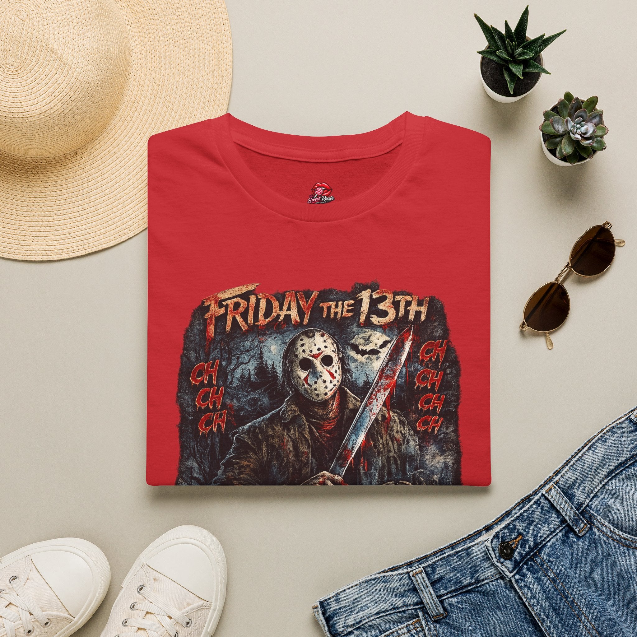 Friday the 13th Jason Mask Graphic T-Shirt | Vintage Horror Movie Tee | Slasher Halloween Shirt | Horror Fan Gift