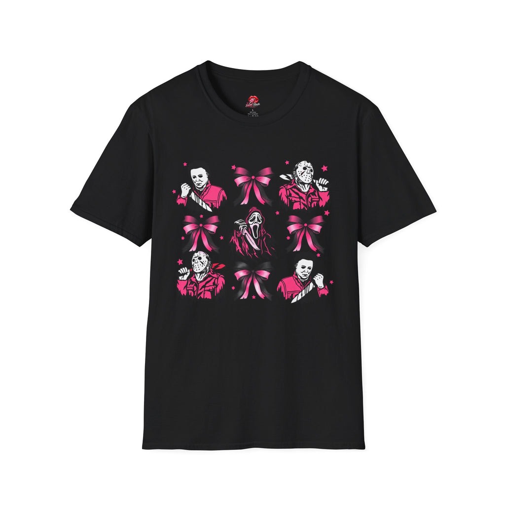 Horror Villains & Pink Bows Tee