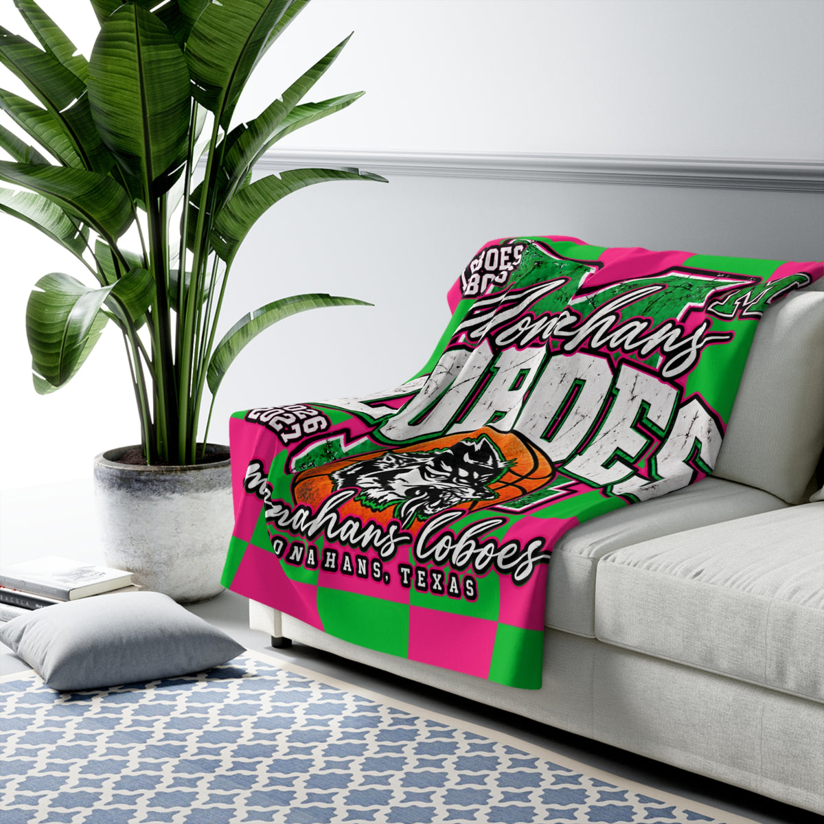 Monahans Loboes Sherpa Fleece Blanket – 2026–2027 Team Spirit