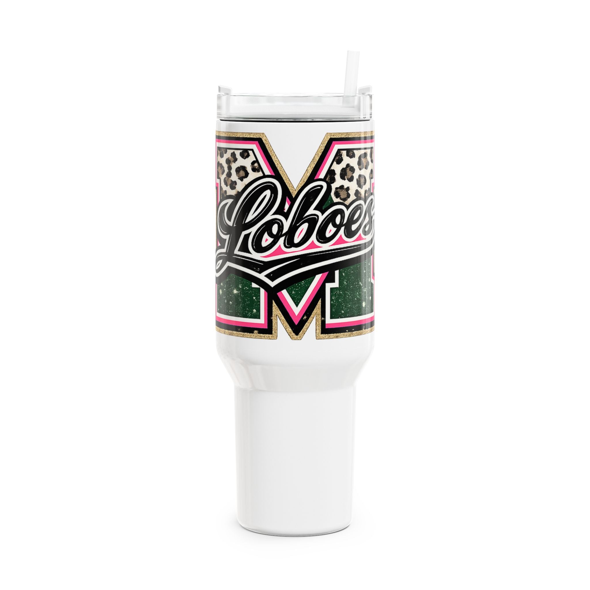 40oz Loboes Insulated Leopard Tumbler