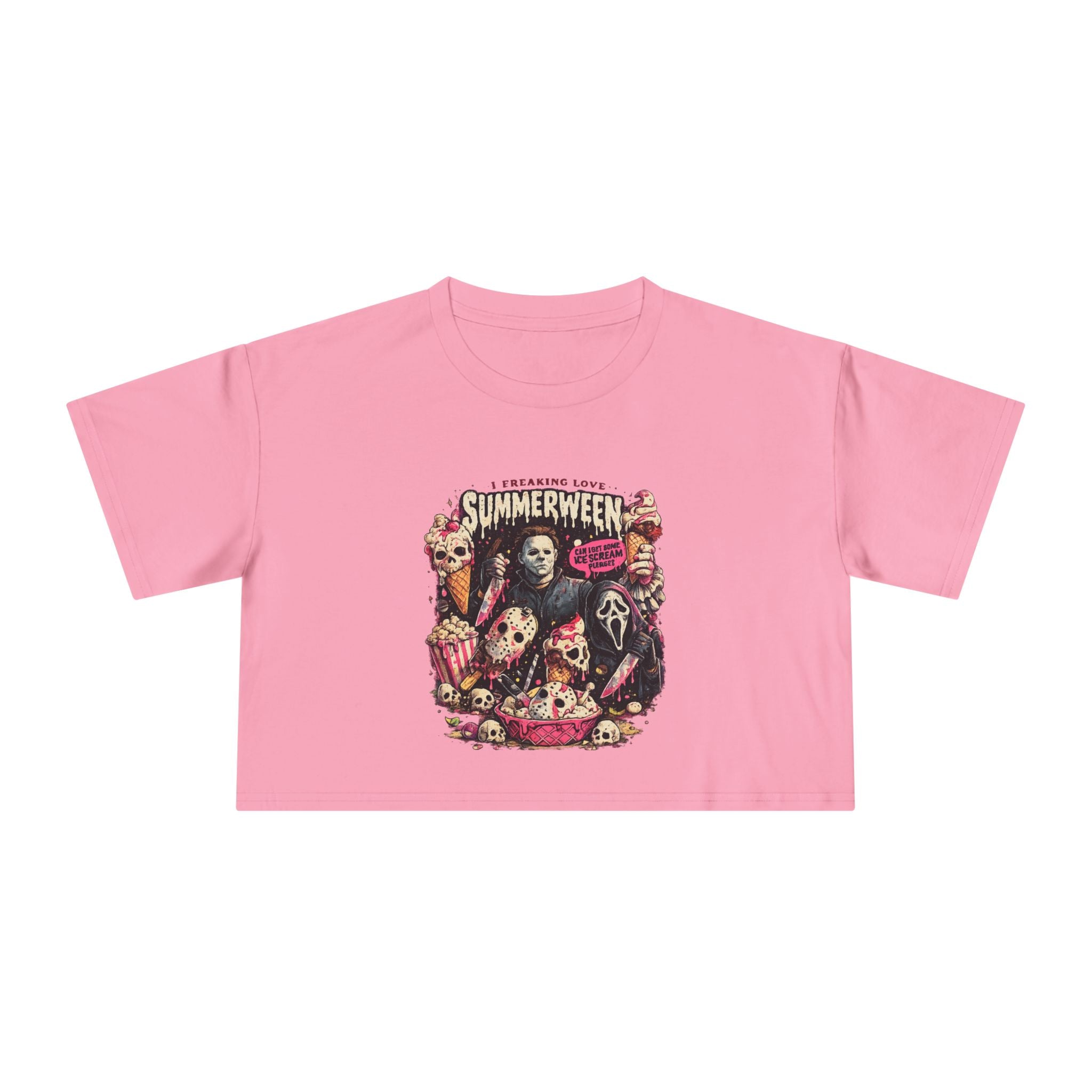 Horror Movie Summerween Crop Tee
