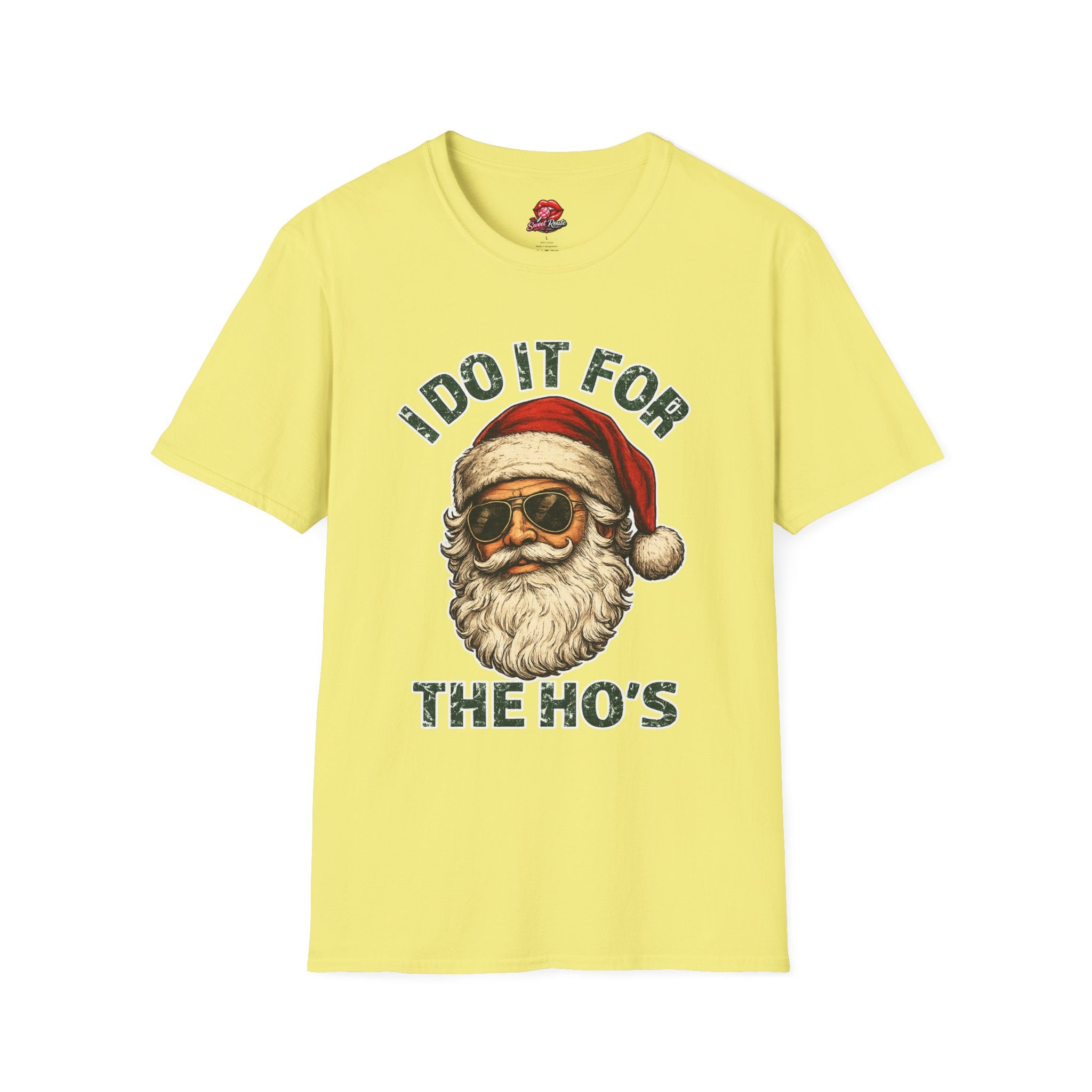 I Do It For The Ho's Santa Face T-Shirt
