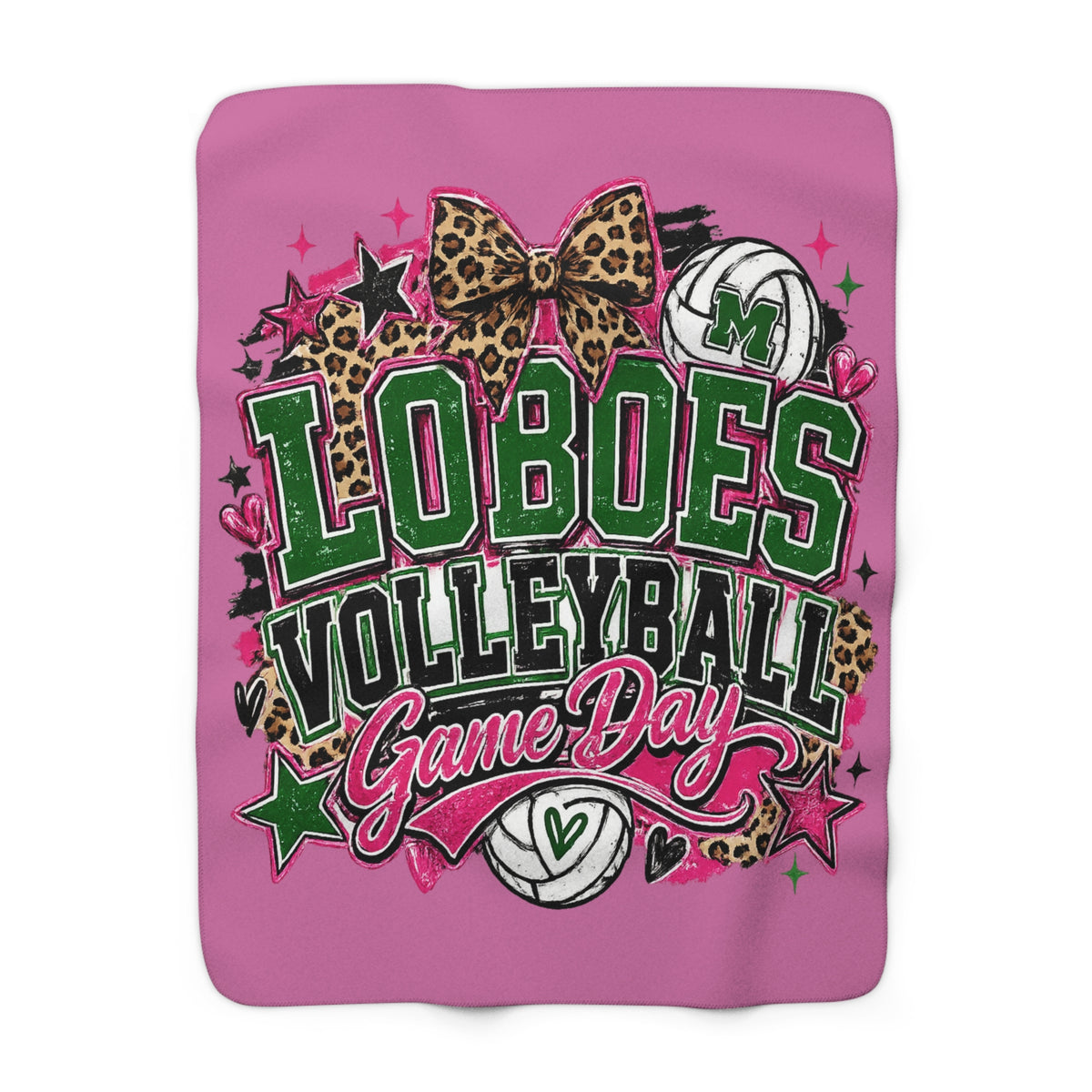 Loboes Volleyball Sherpa Fleece Blanket