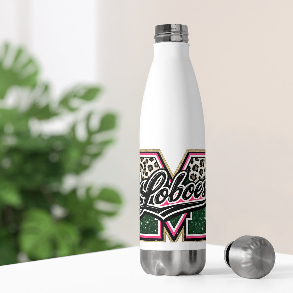 Loboes Leopard Varsity 20oz Stainless Water Bottle
