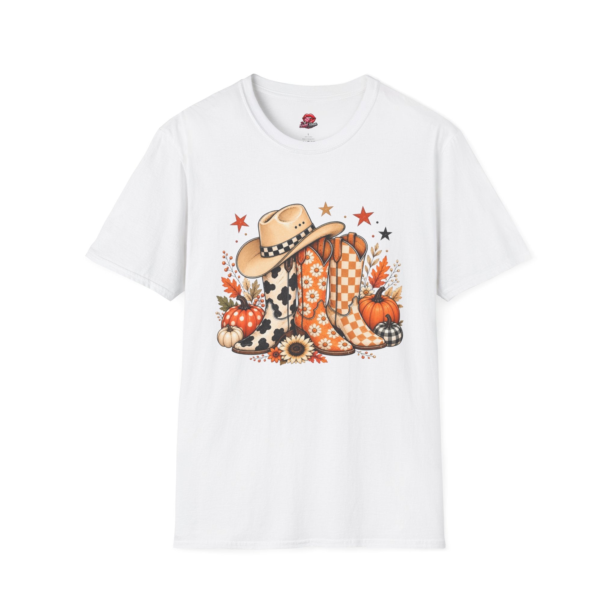 Cowgirl Boots & Cowboy Fall Hat T‑Shirt