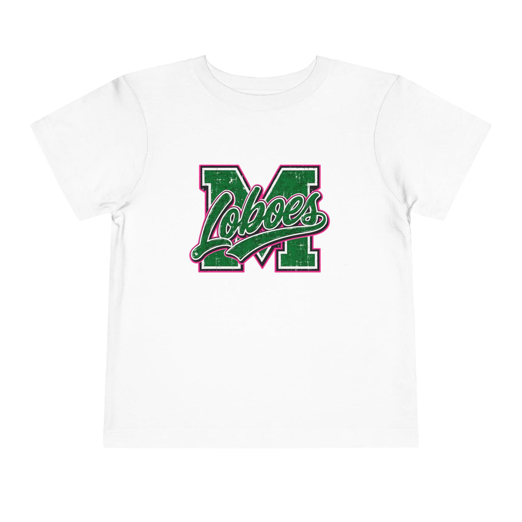 Loboes M Green Script Toddler Tee