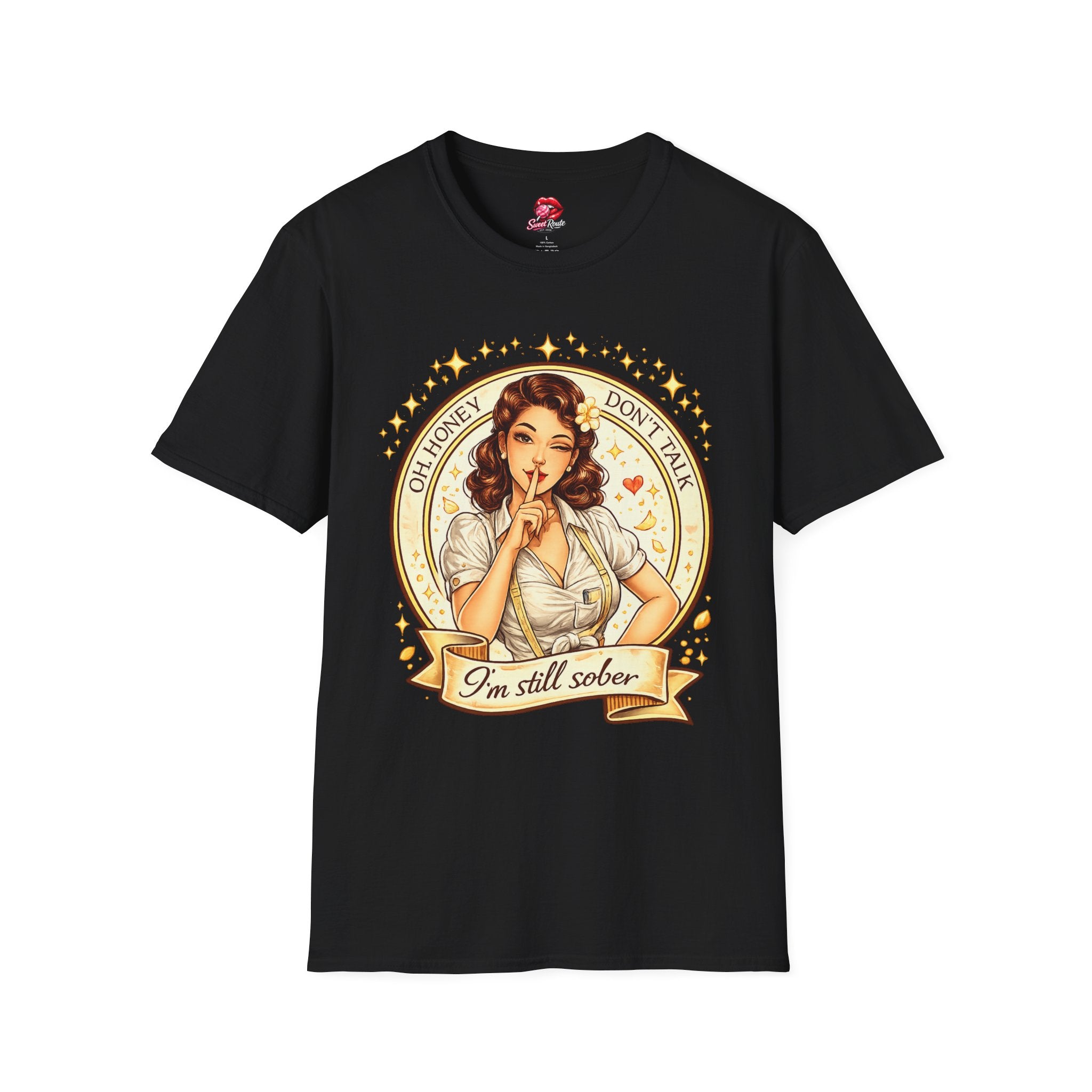 Oh Honey Don't Talk Retro Pinup Tee