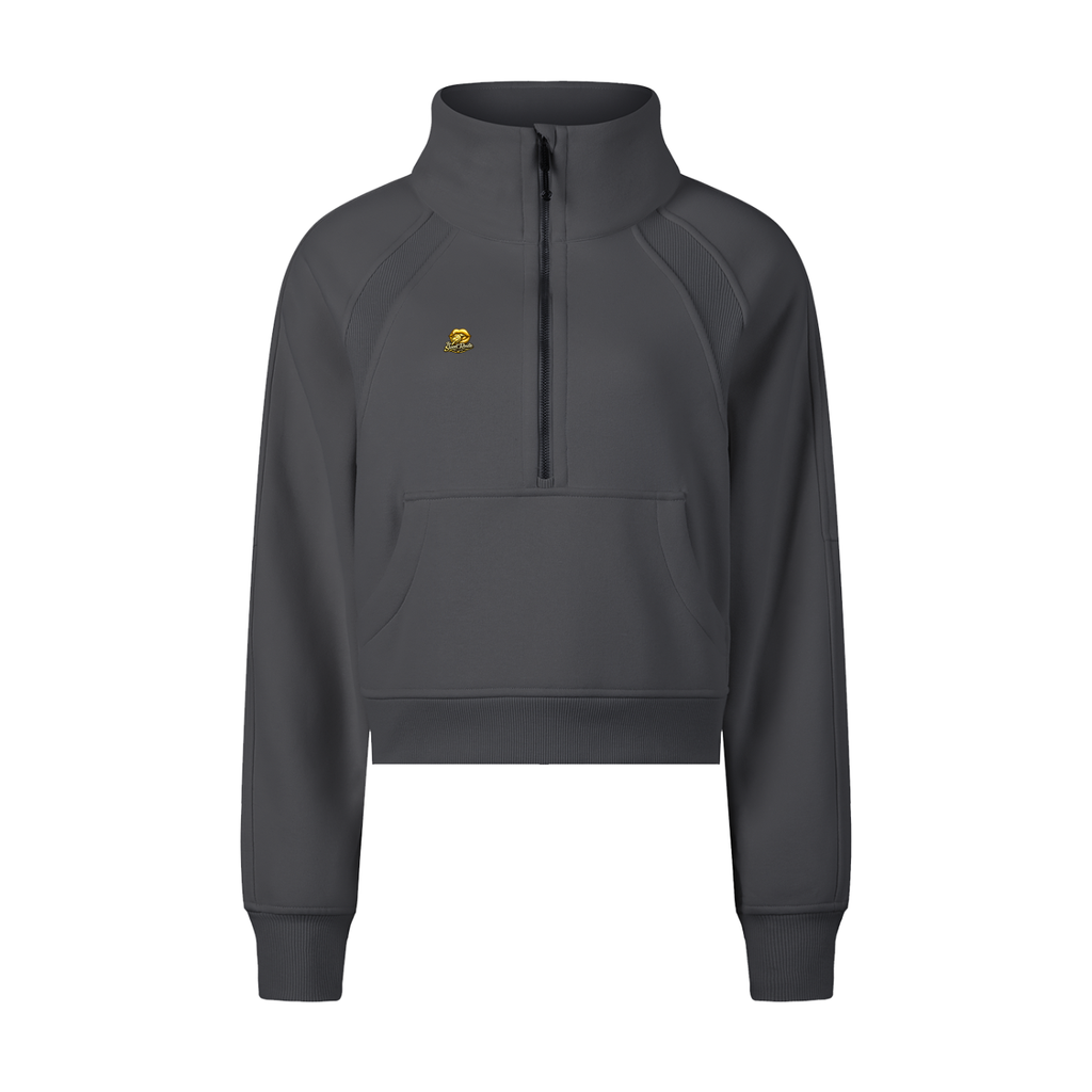 Sweet Route Cropped Half-Zip Sweatshirt