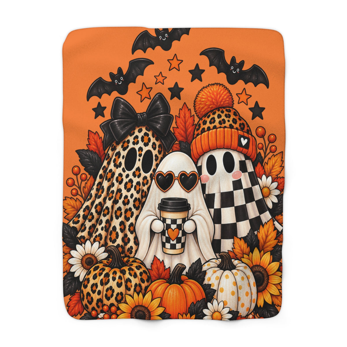 Halloween Ghosts Sherpa Blanket