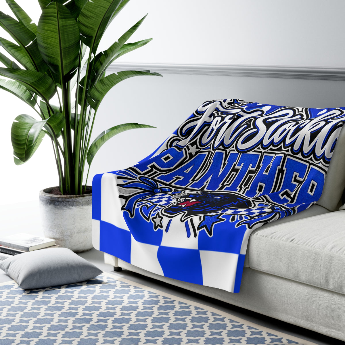 Fort Stockton Panthers Sherpa Fleece Blanket