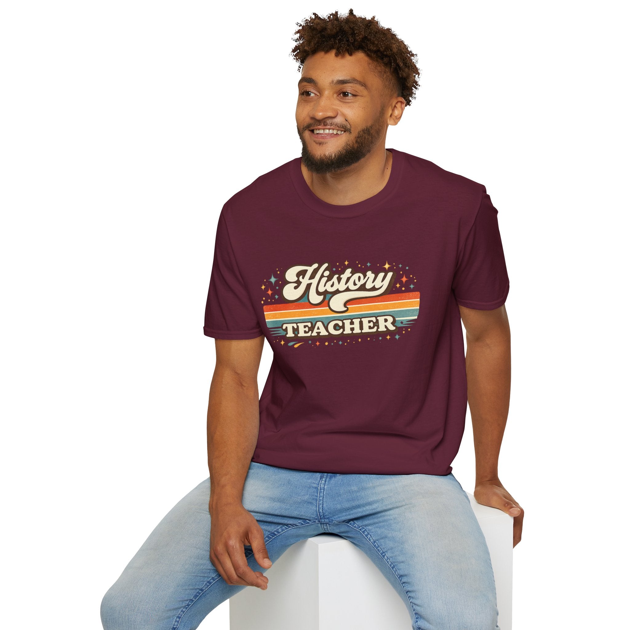 Retro History Teacher T-Shirt | Vintage Stripe History Teacher Shirt | Social Studies Teacher Tee | Back to School Gift