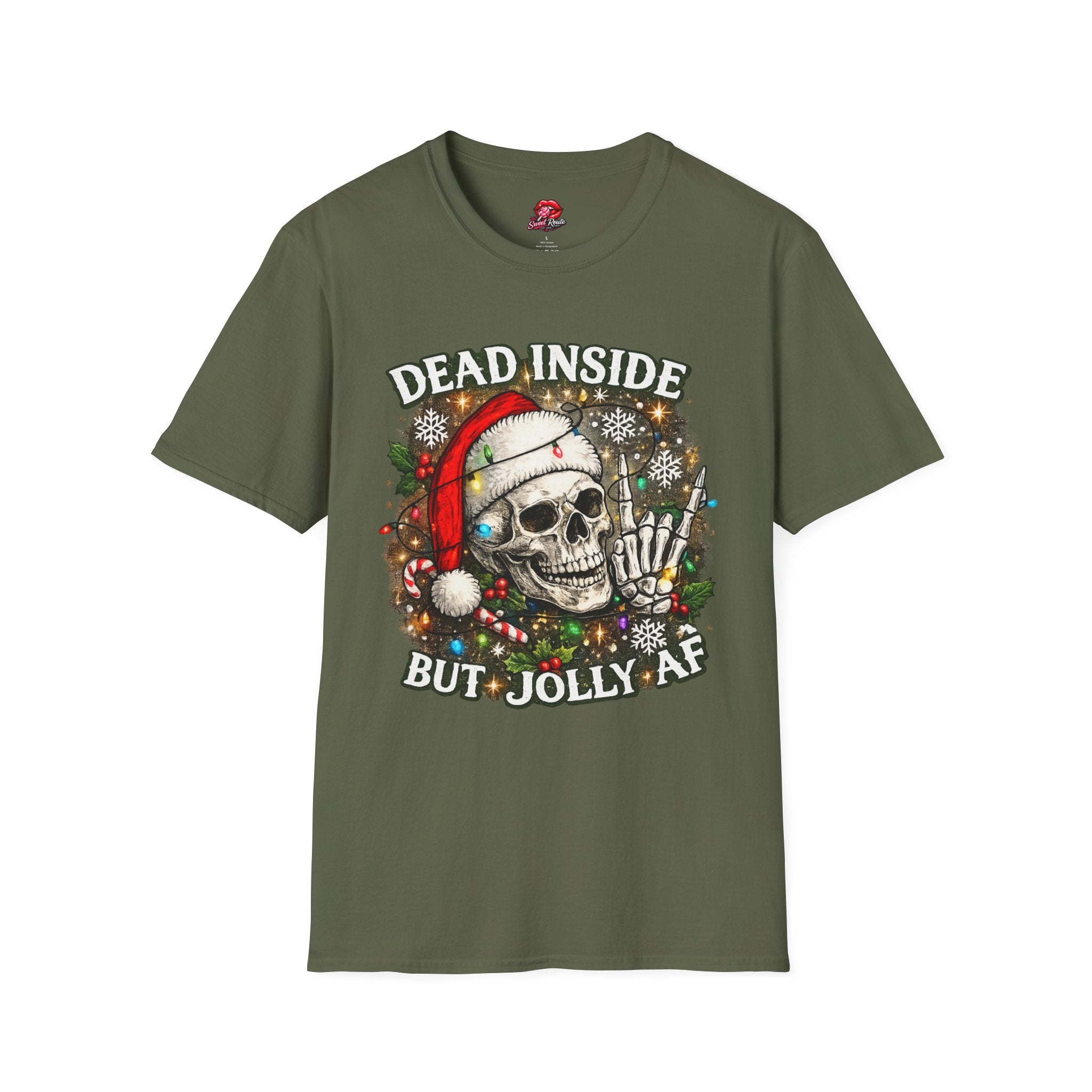Dead Inside Skull Christmas Tee