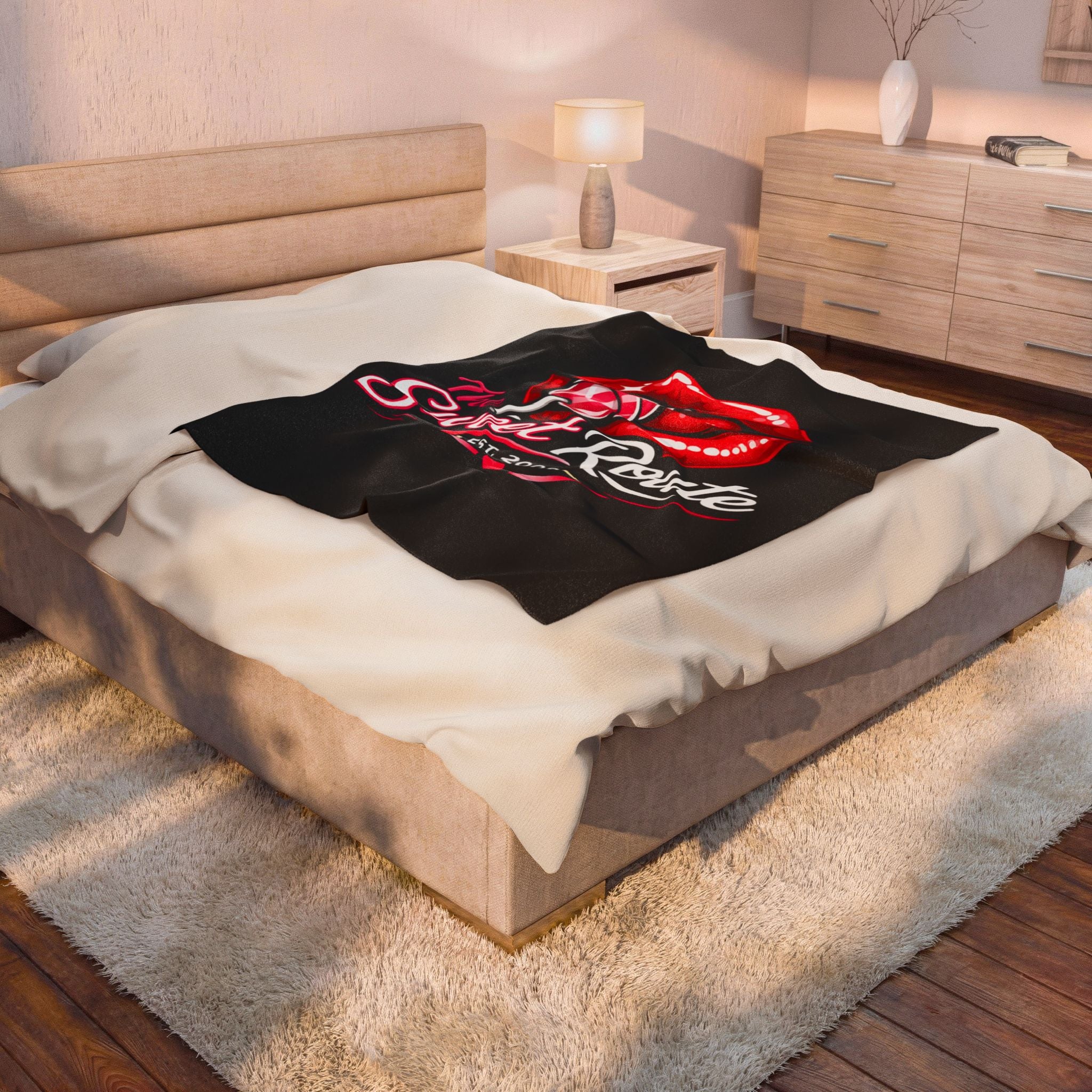 Sweet Route Logo Velveteen Plush Blanket