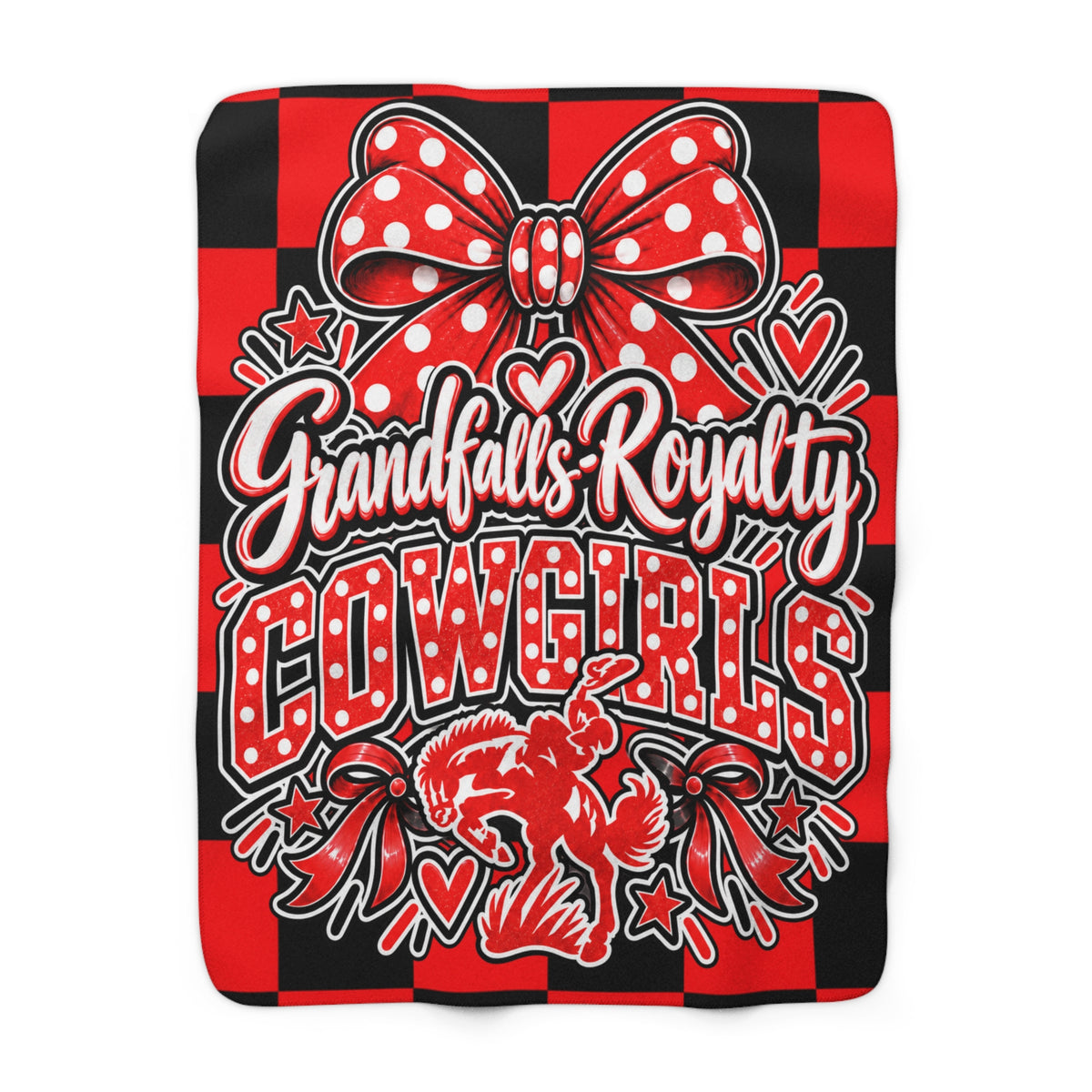 Grandfalls Royalty Cowgirls Sherpa Blanket