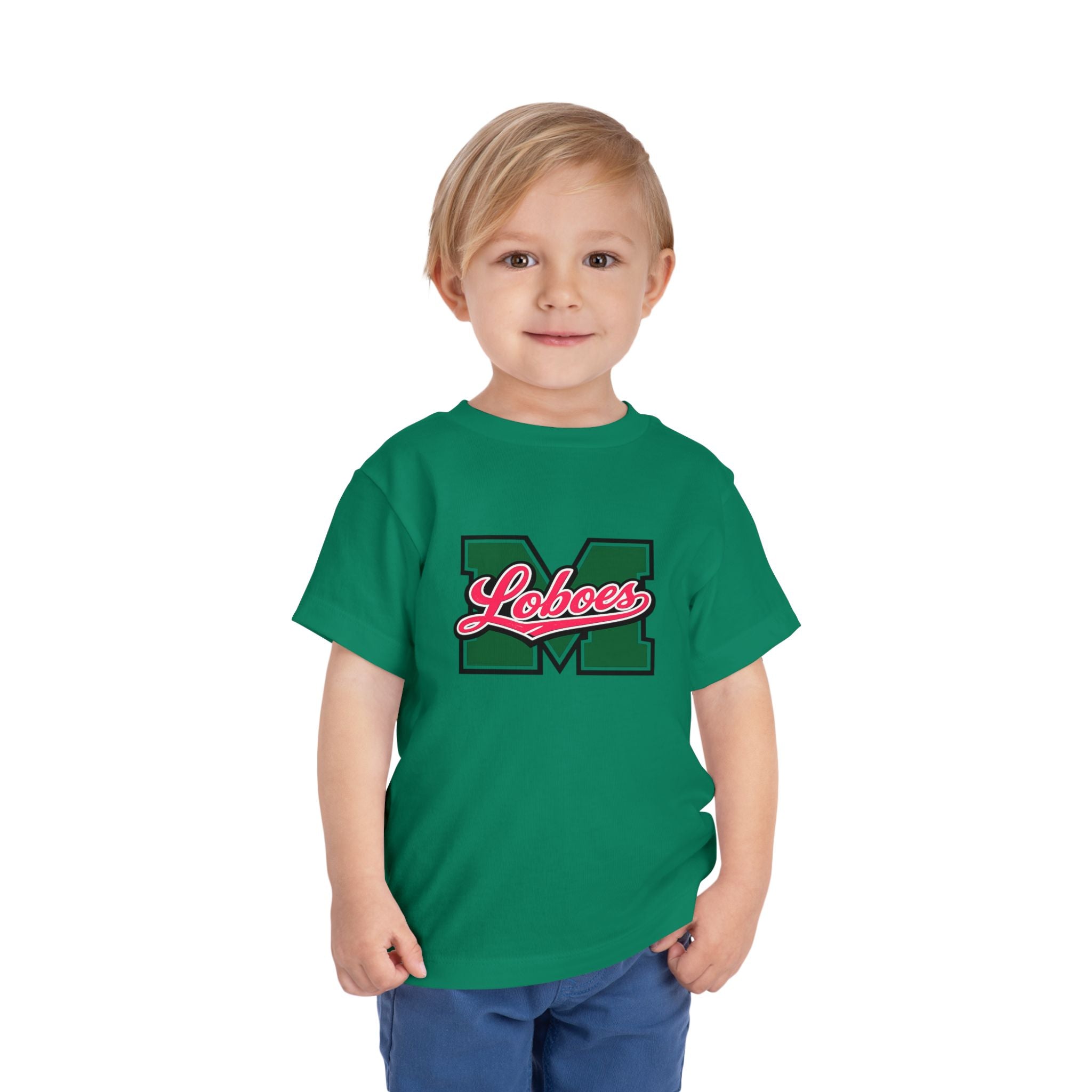 Toddler Tee Green 'M' Loboes School Spirit Shirt