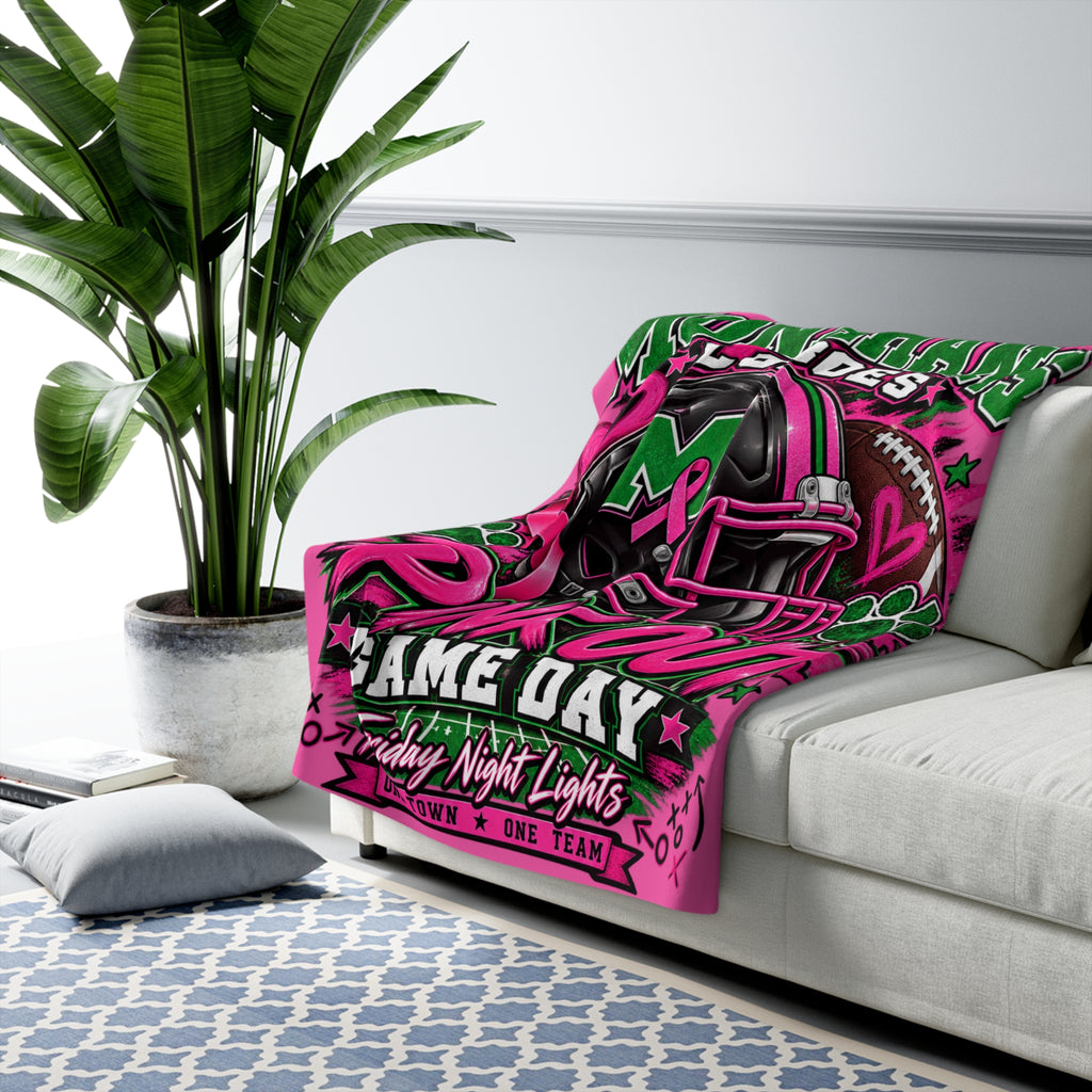 Monahans Loboes 'Pink Out Game Day' Sherpa Fleece Blanket