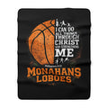 Monahans Loboes Basketball Sherpa Fleece Blanket