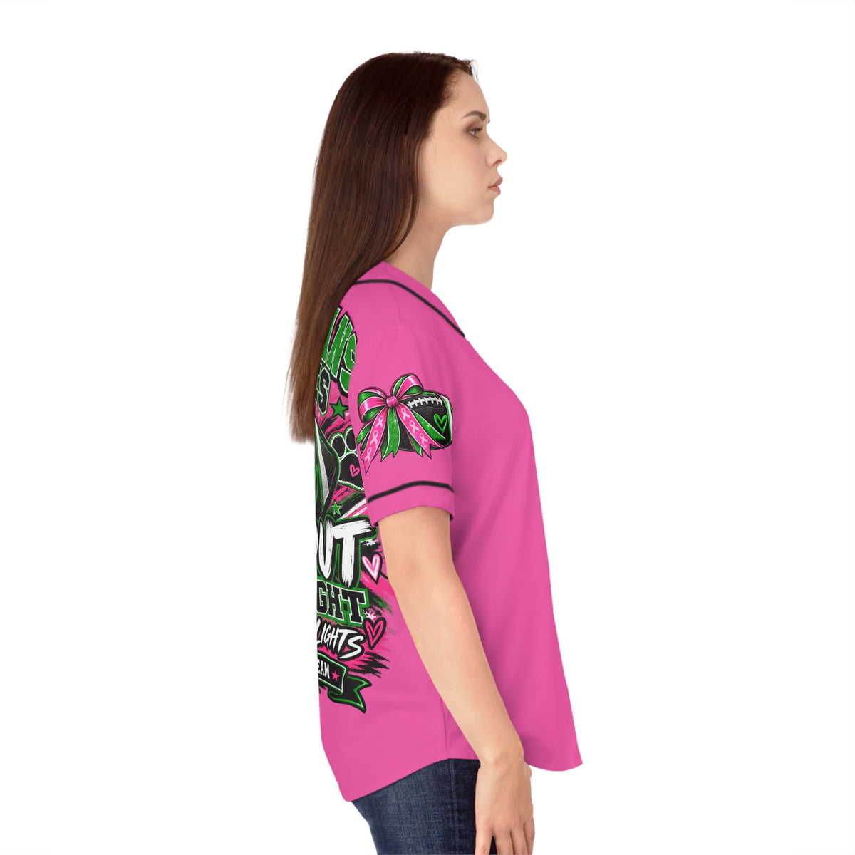 Monahans Loboes Pink Out Game Night Women’s Baseball Jersey