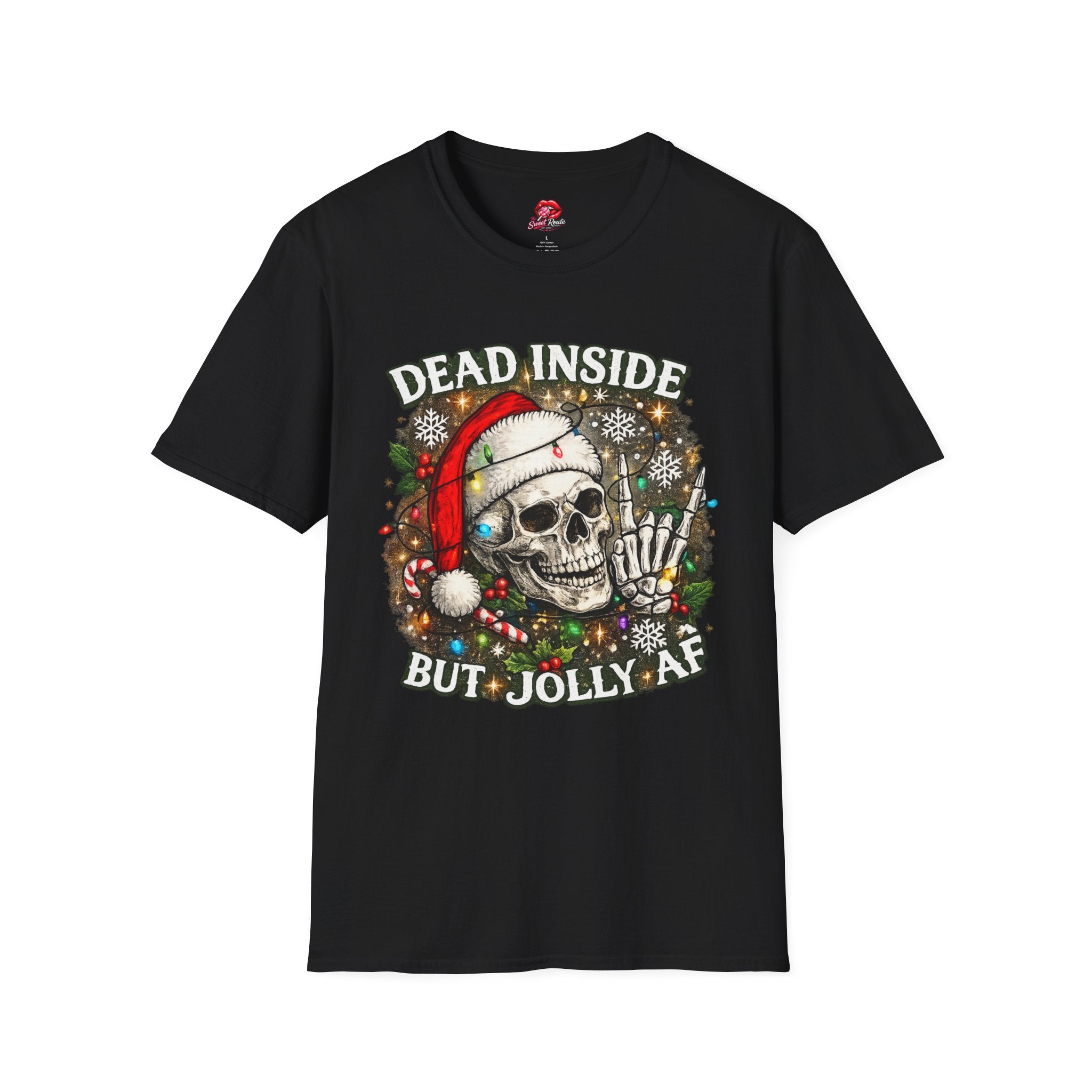 Dead Inside Skull Christmas Tee