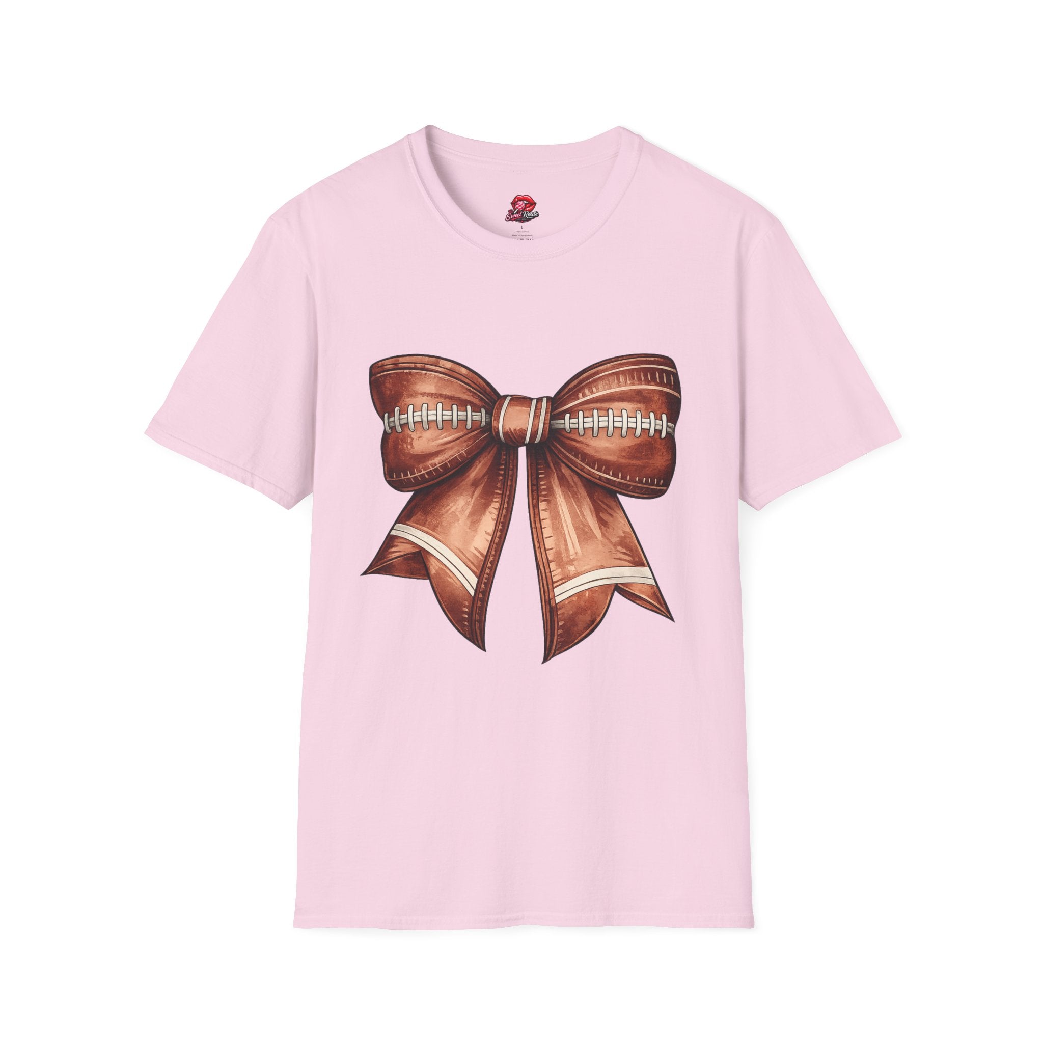 Football Stitch Bow T‑Shirt