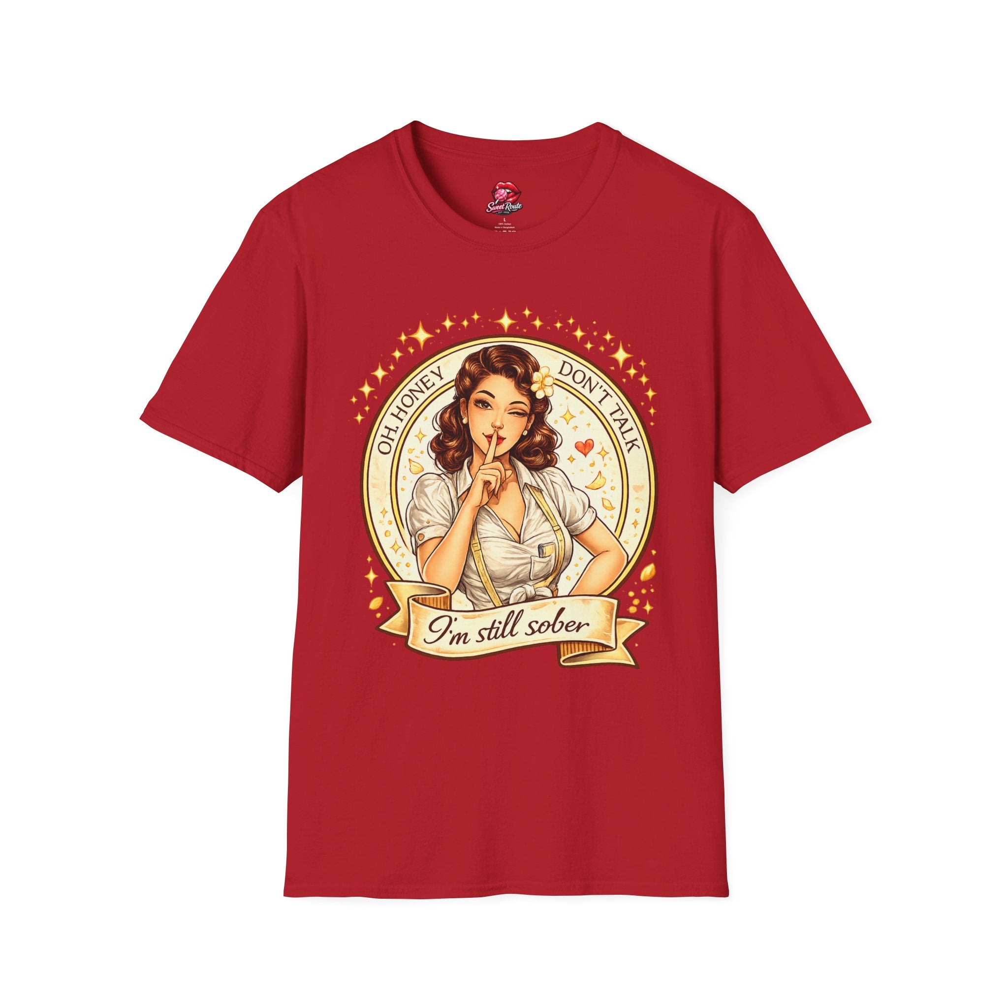 Oh Honey Don't Talk Retro Pinup Tee