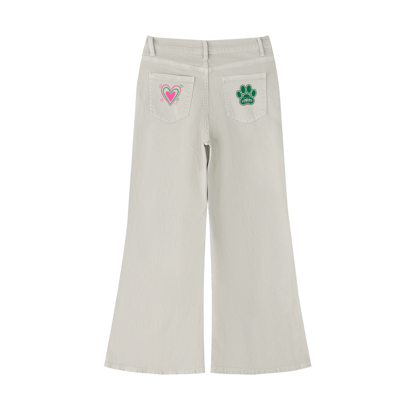 Monahans Loboes Women's Vintage Wash Flared Leg Jeans
