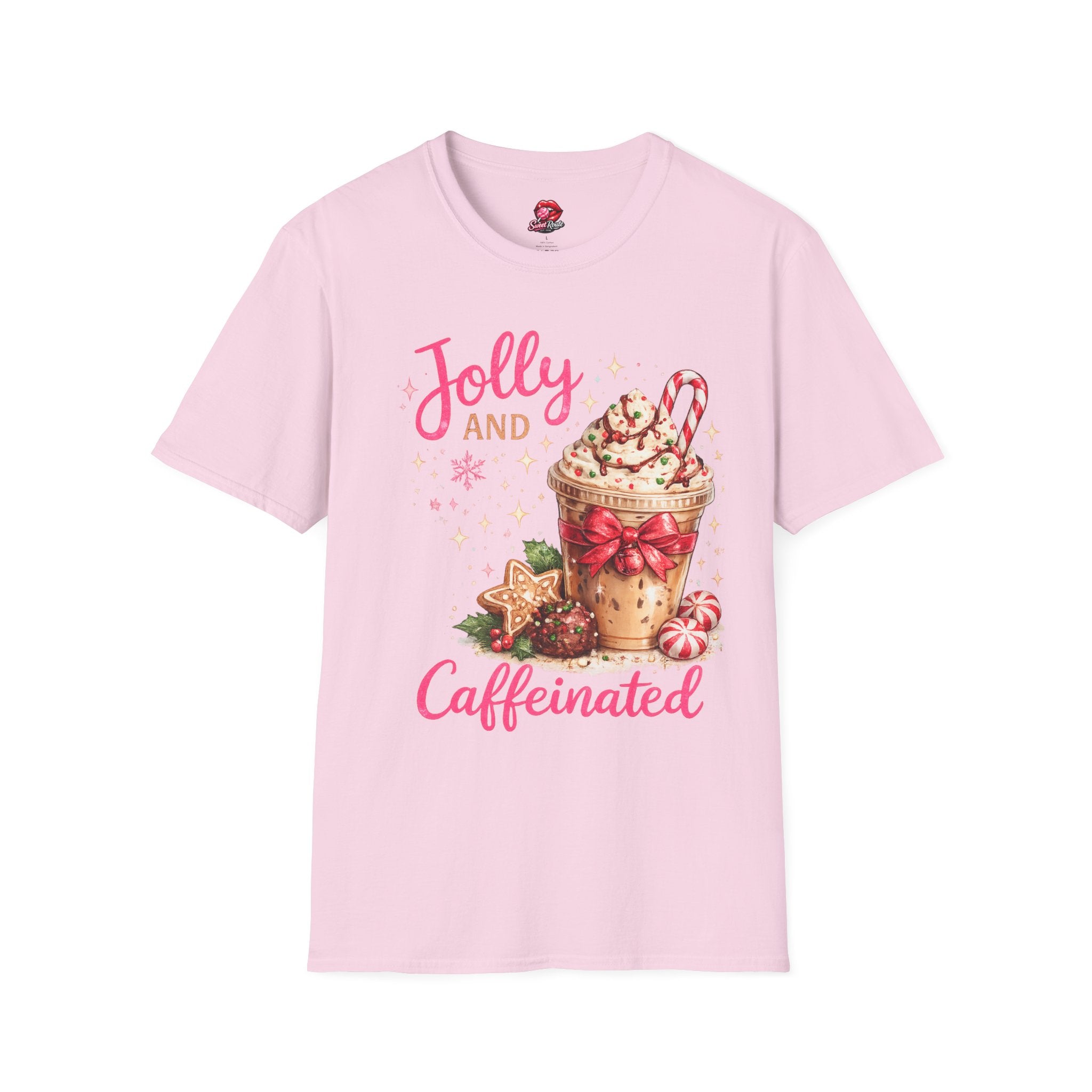 Jolly and Caffeinated Christmas T-Shirt
