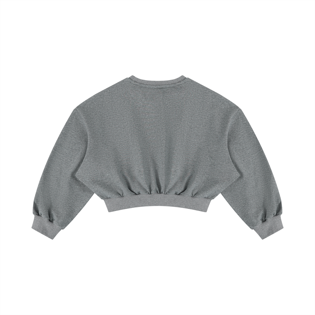 Sweet Route Women's Boxy Cropped Crewneck Sweatshirt