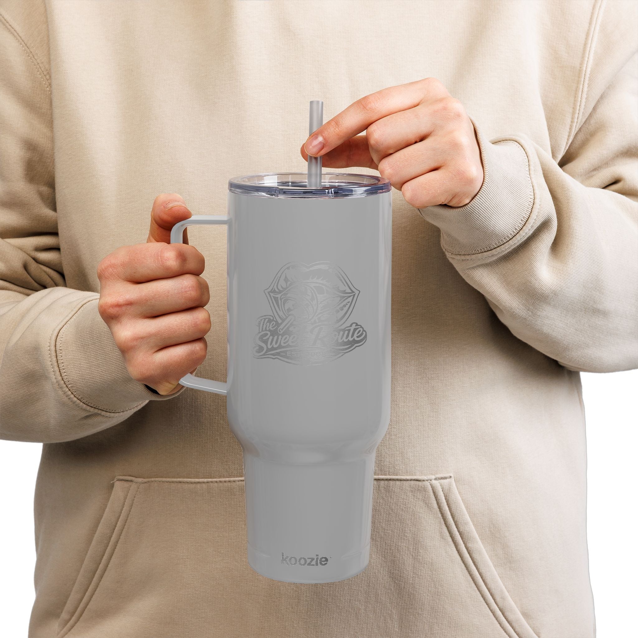 Sweet Route Insulated Tumbler with Lid, 40oz