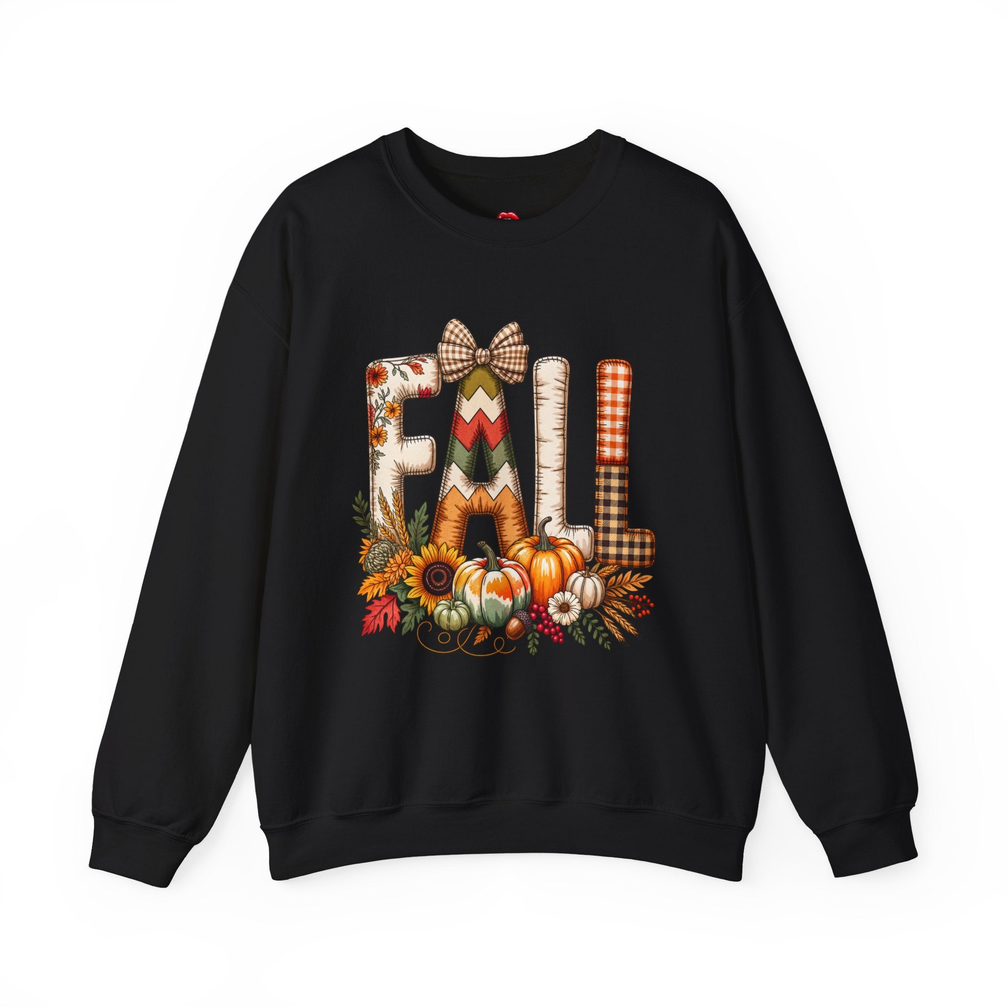 Autumn Pumpkins & Plaid Lettering Crewneck