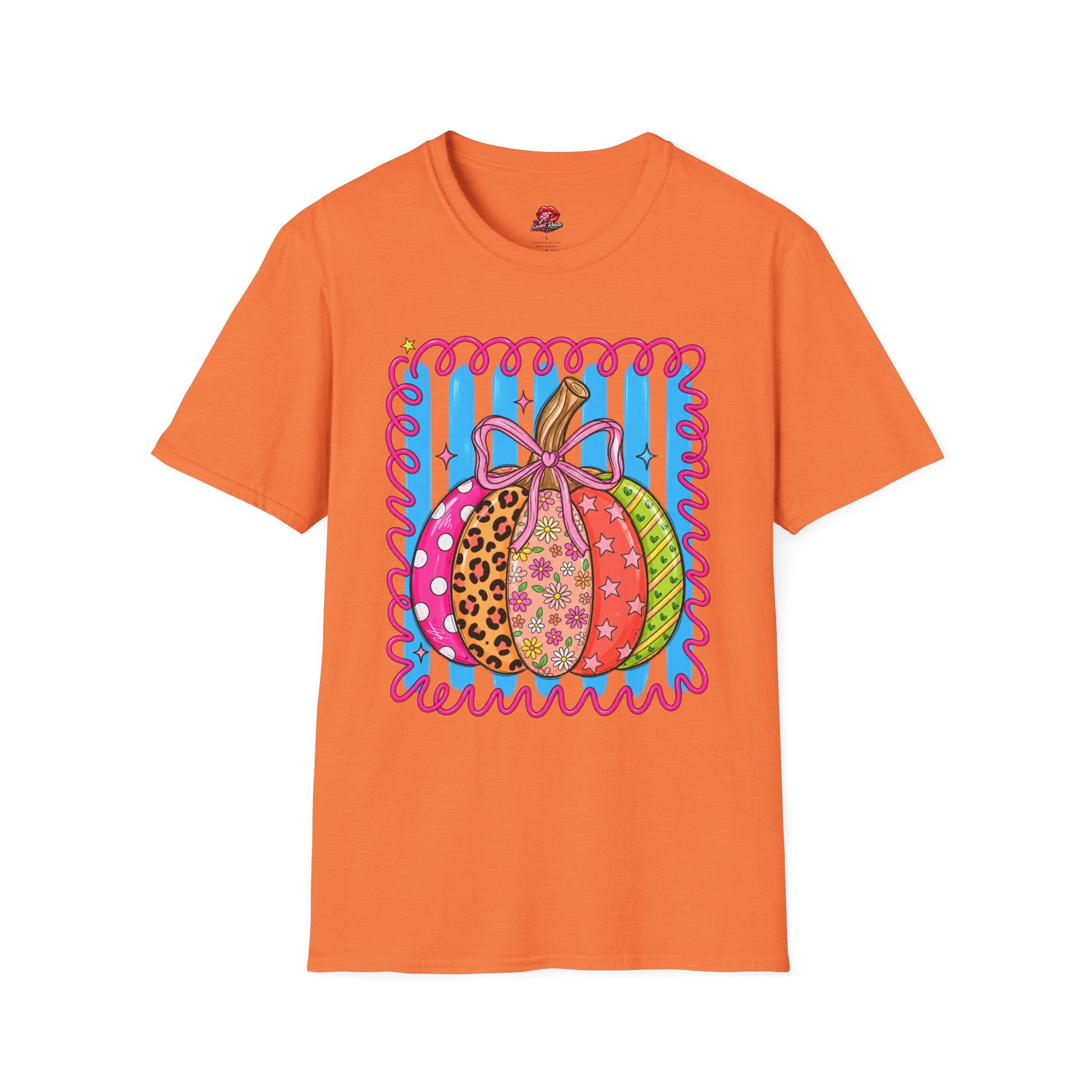 Colorful Patterned Pumpkin T-Shirt