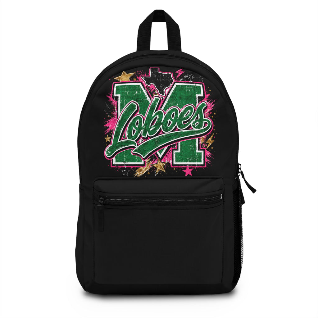 Loboes Green Script Logo Backpack