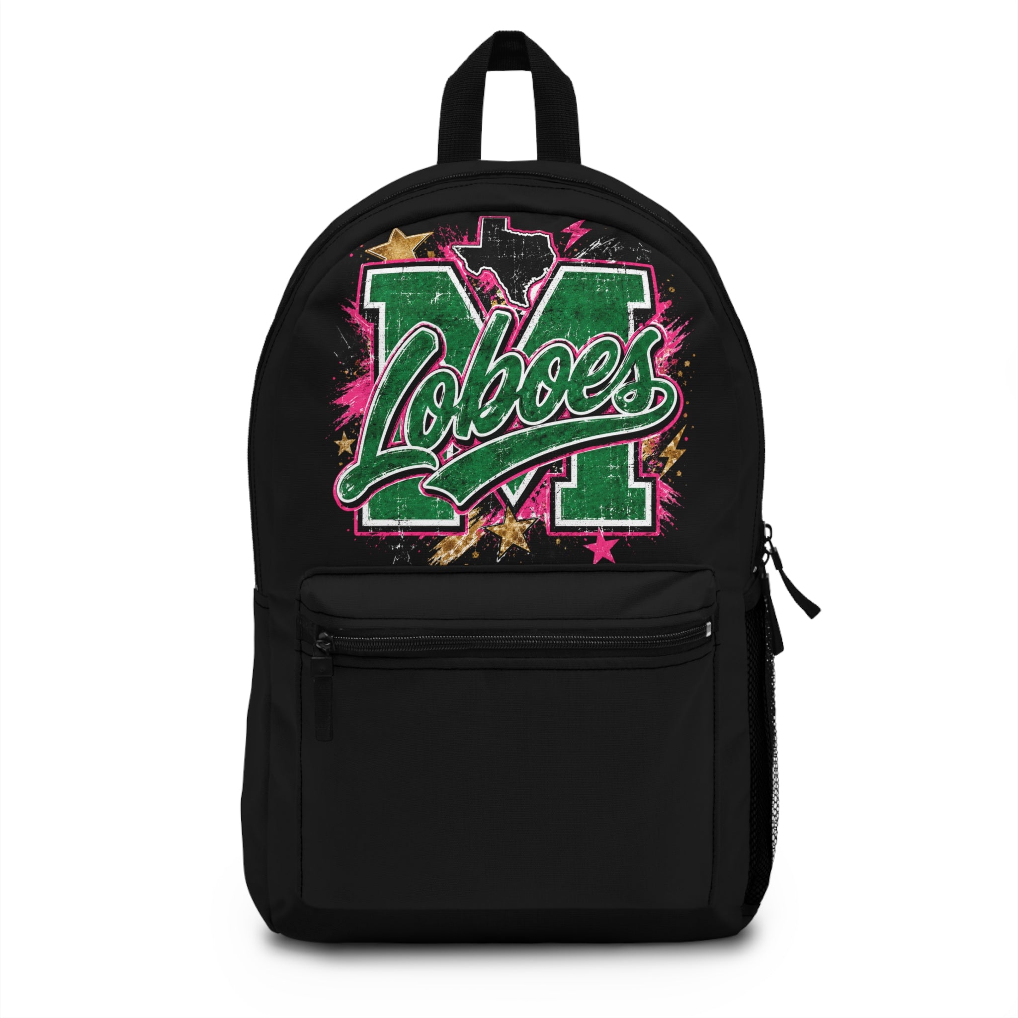 Loboes Green Script Logo Backpack