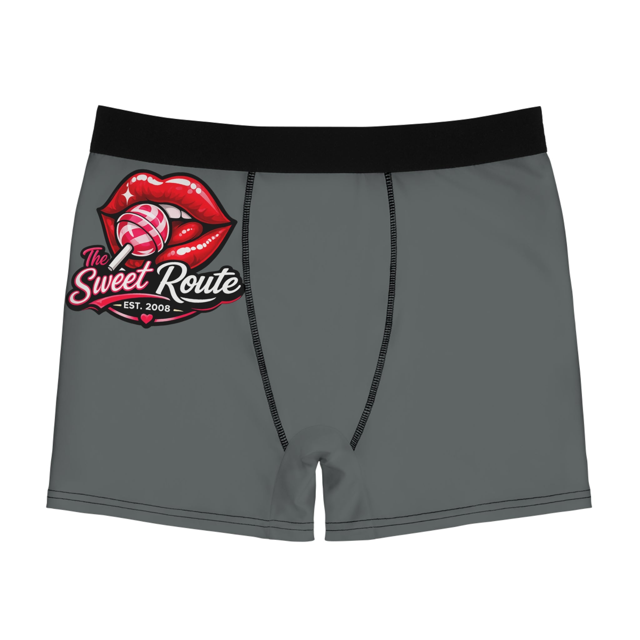 Sweet Route Candy Logo Boxer Briefs | Lip Lollipop Graphic