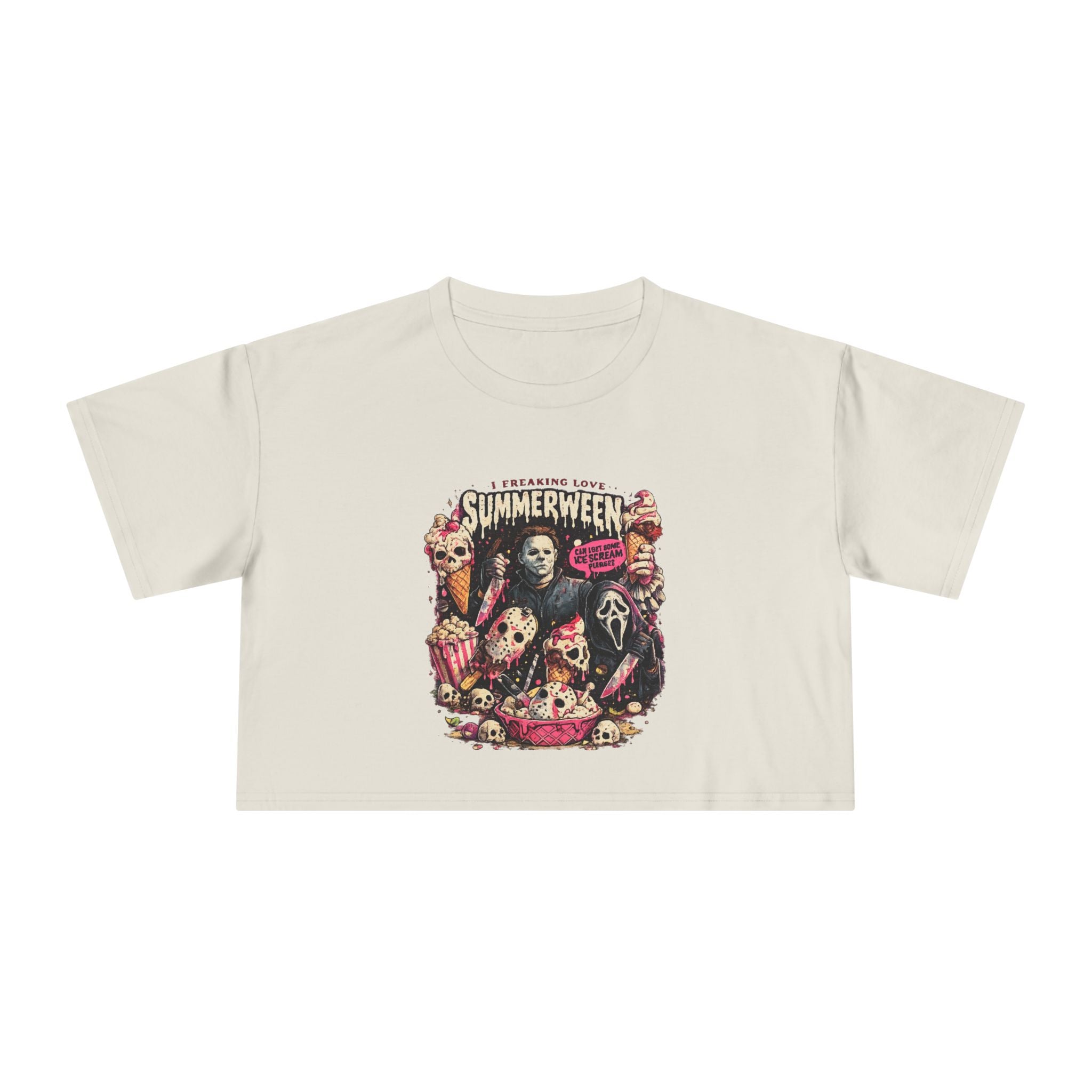 Horror Movie Summerween Crop Tee
