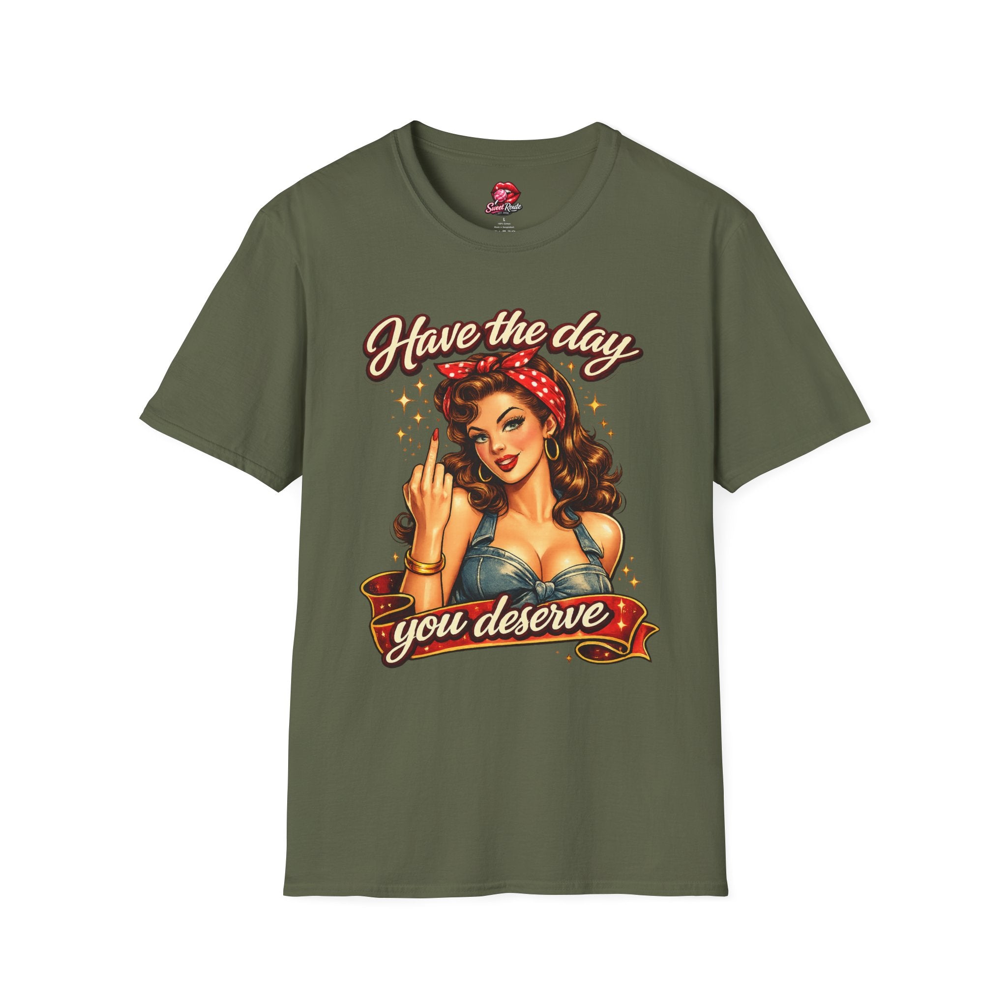 Have the Day retro pinup middle finger T-Shirt