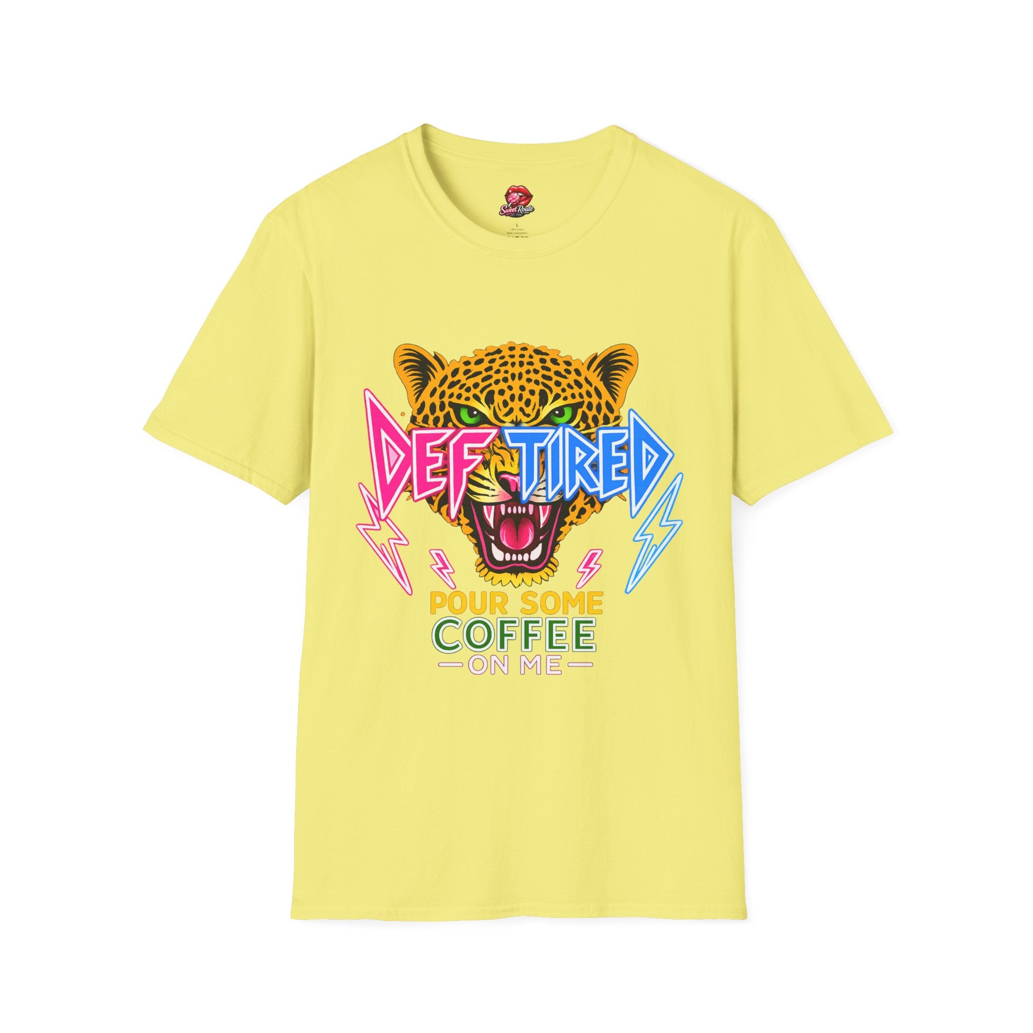 Def-Tired Leopard graphic tee
