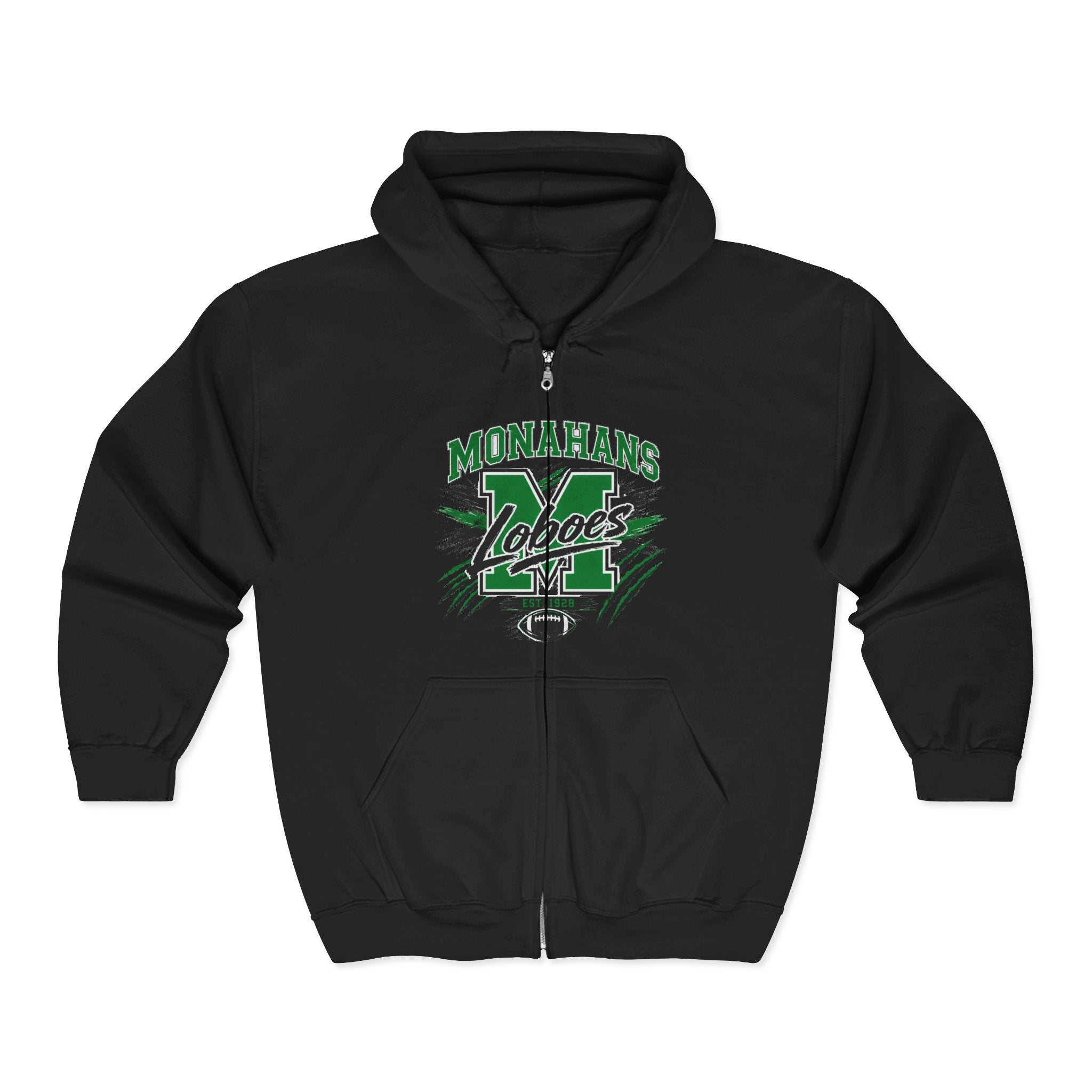 Monahans Lobos Vintage Zip Hoodie
