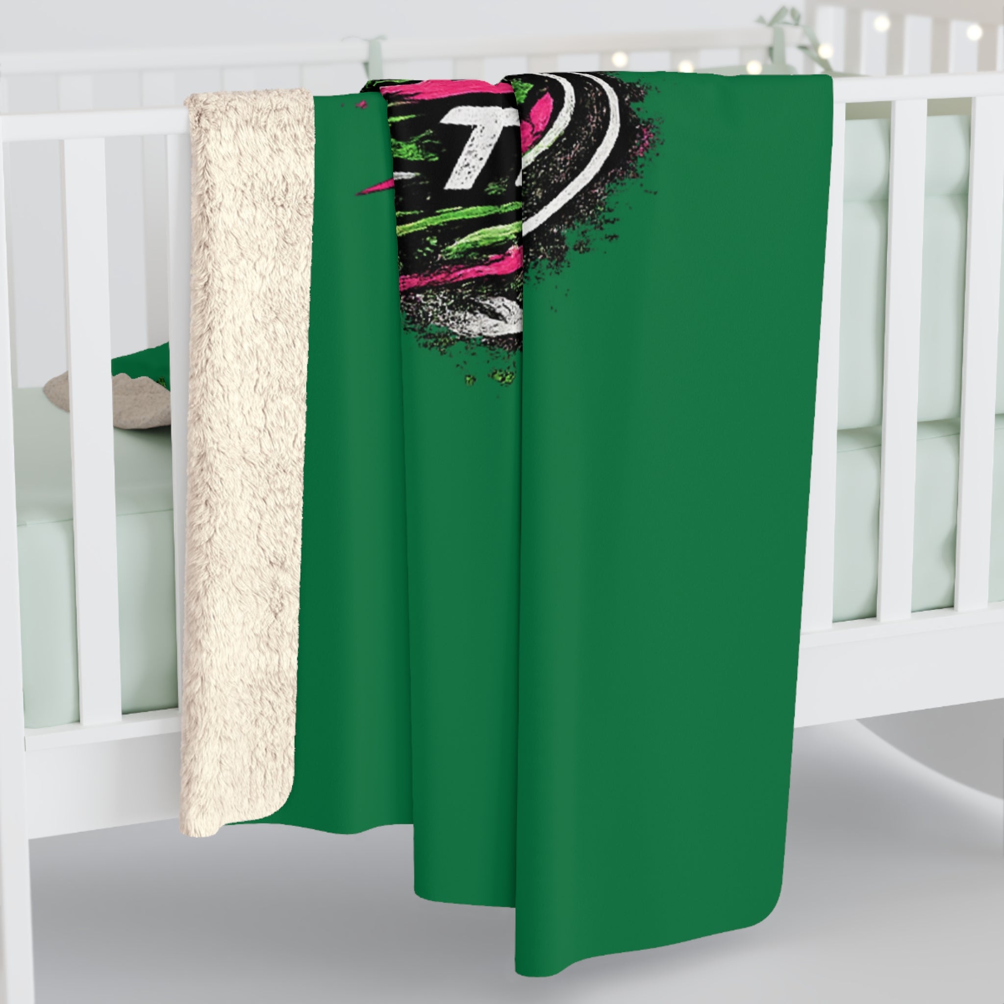 Monahans Loboes Track Sherpa Blanket