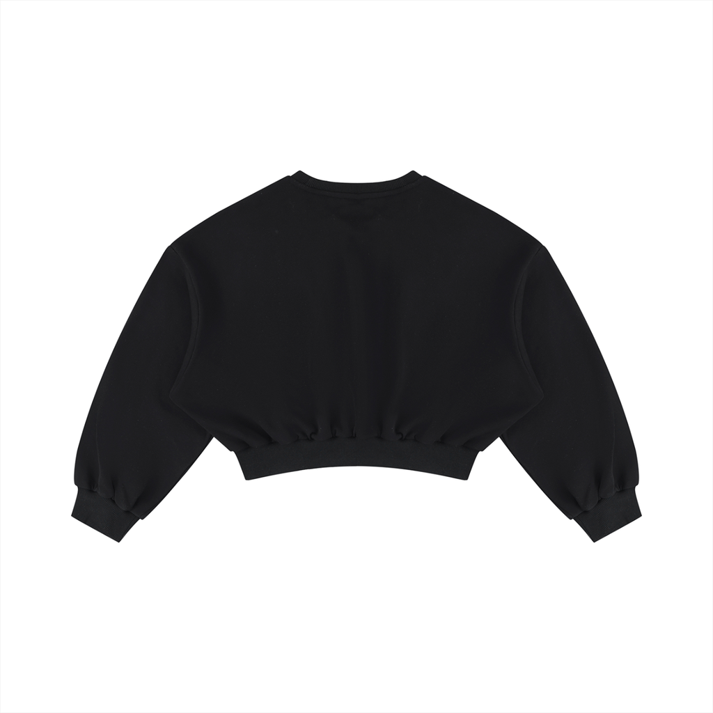 Sweet Route Women's Boxy Cropped Crewneck Sweatshirt