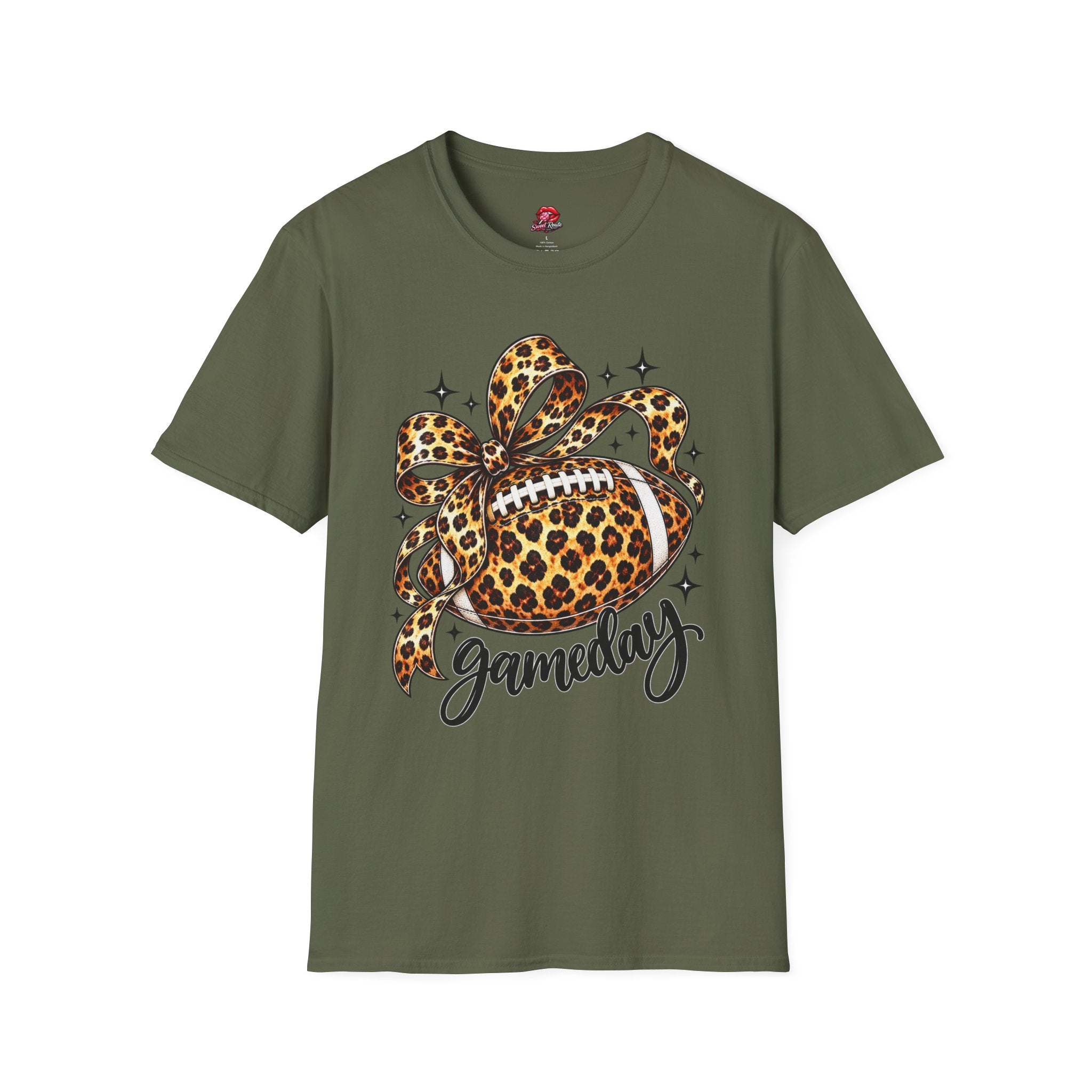 Leopard Print Football Gameday T-Shirt