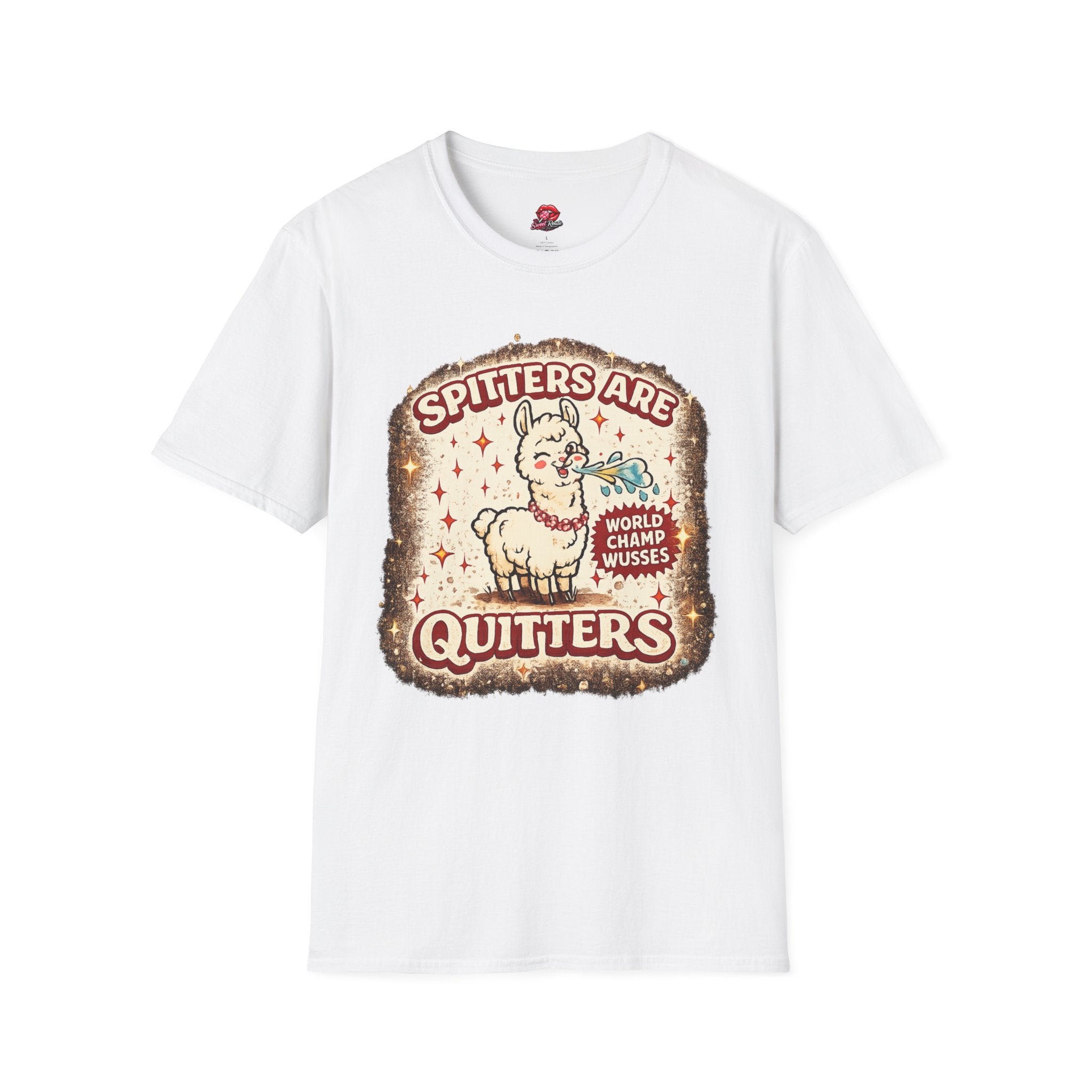 Spitters Are Quitters Funny Llama Graphic Tee