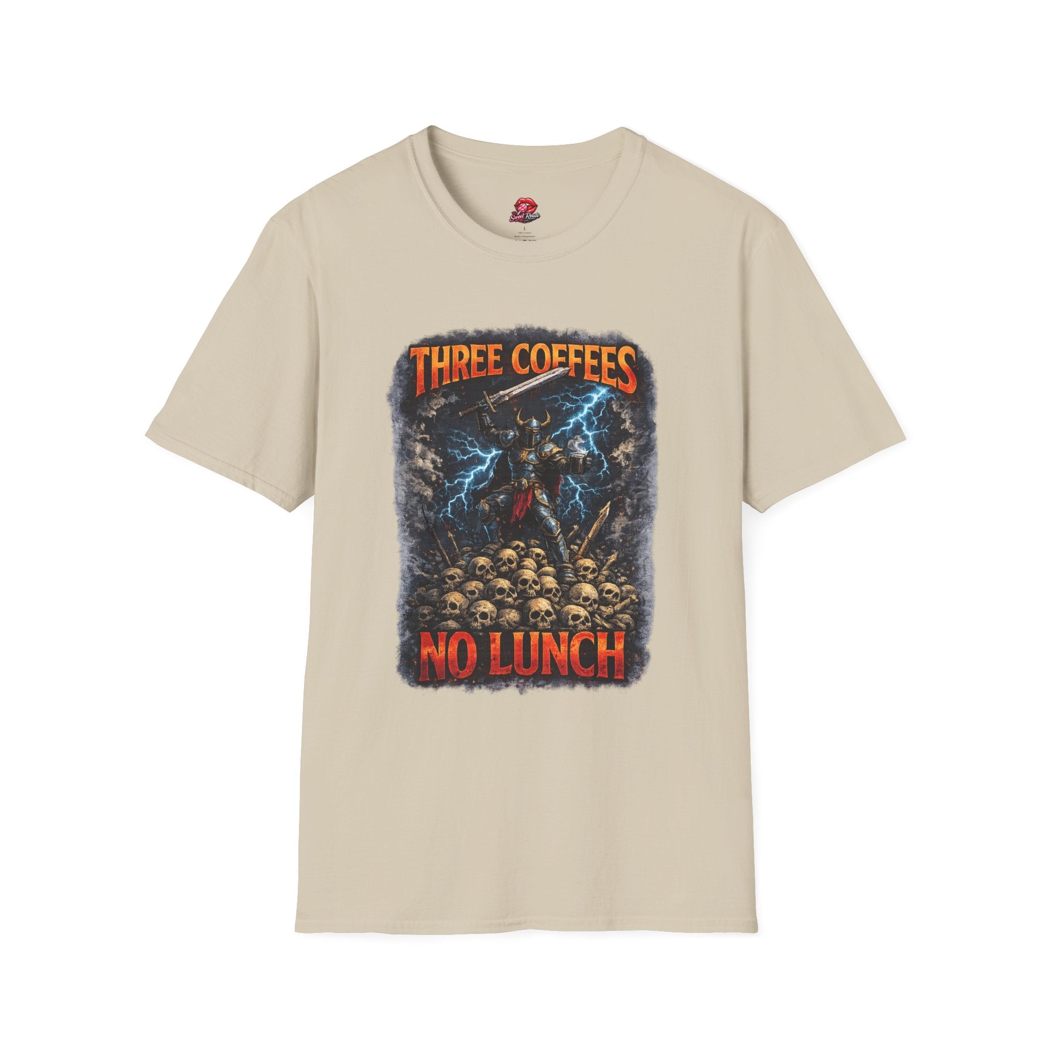 Three Coffees No Lunch Graphic Tee