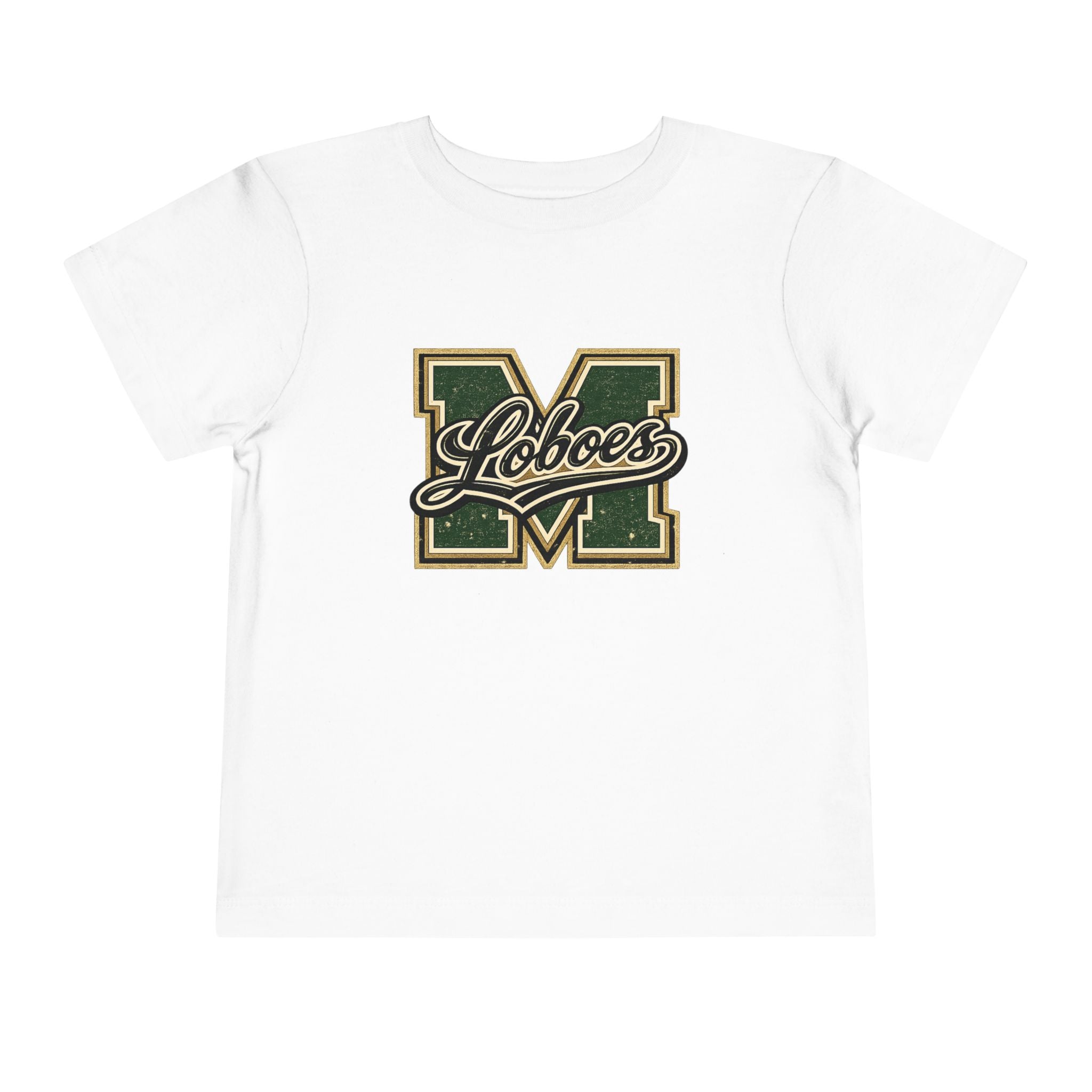 Toddler Tee Green Vintage Letterman Logo