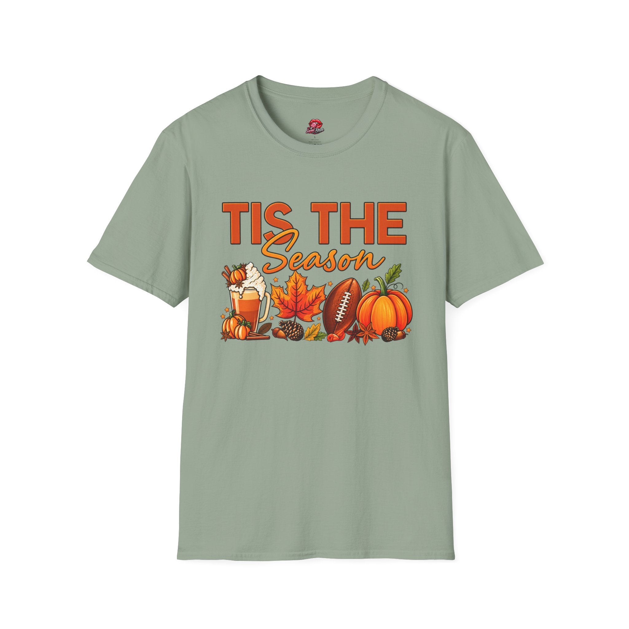 Tis The Season Fall Pumpkin Football Tee